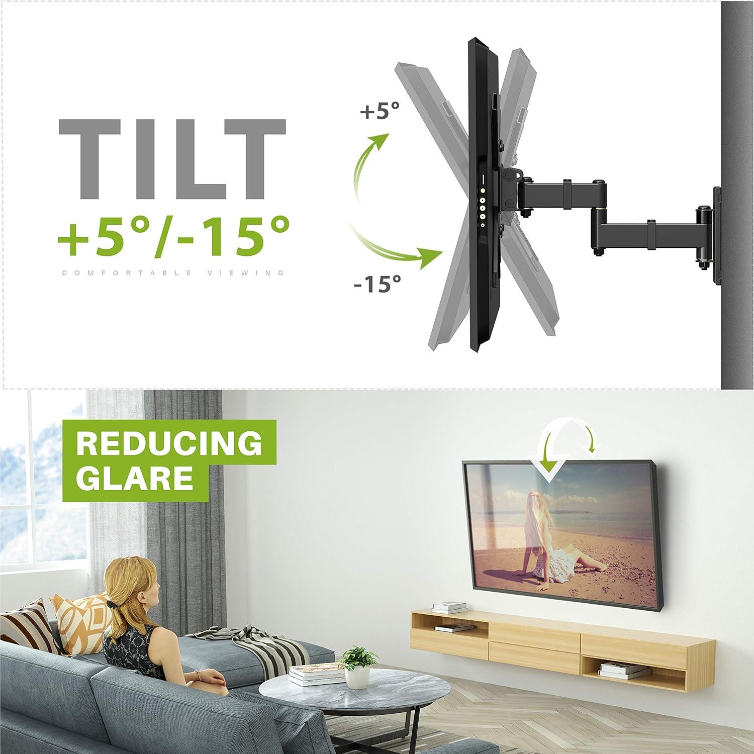 Full Motion TV Wall Mount Swivel and Tilt, TV Mount with Articulating Arms for Most 13-32 inch LED LCD