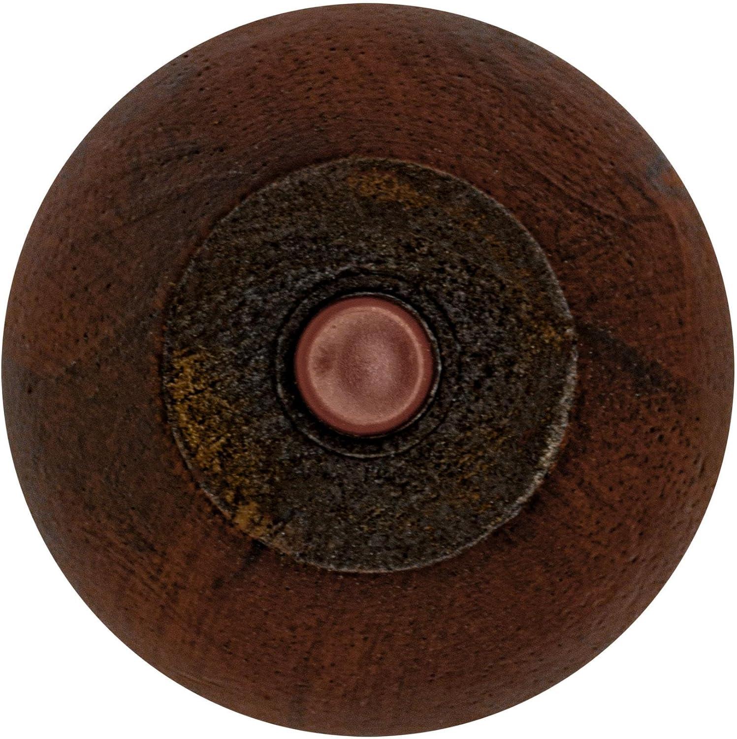 4 in x 3-1/8 in Stained Cherry Solid Hardwood Round Bun Foot (Set of 4)