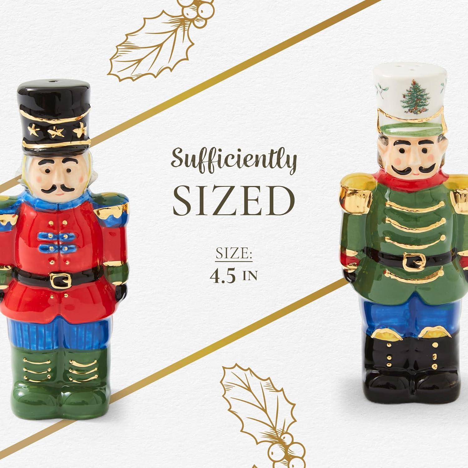 Spode Christmas Tree Nutcracker Salt and Pepper - 4.5 Inches