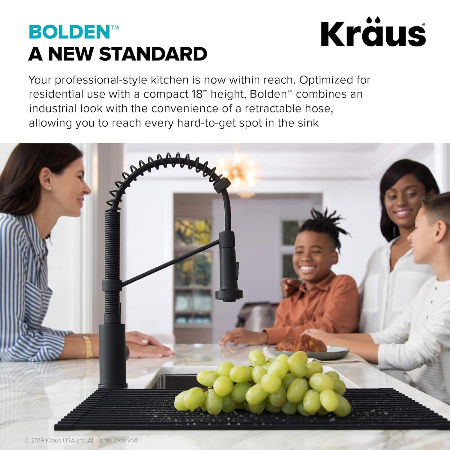 KRAUS Bolden Commercial Style 2-Function Single Handle Pull Down Kitchen Faucet