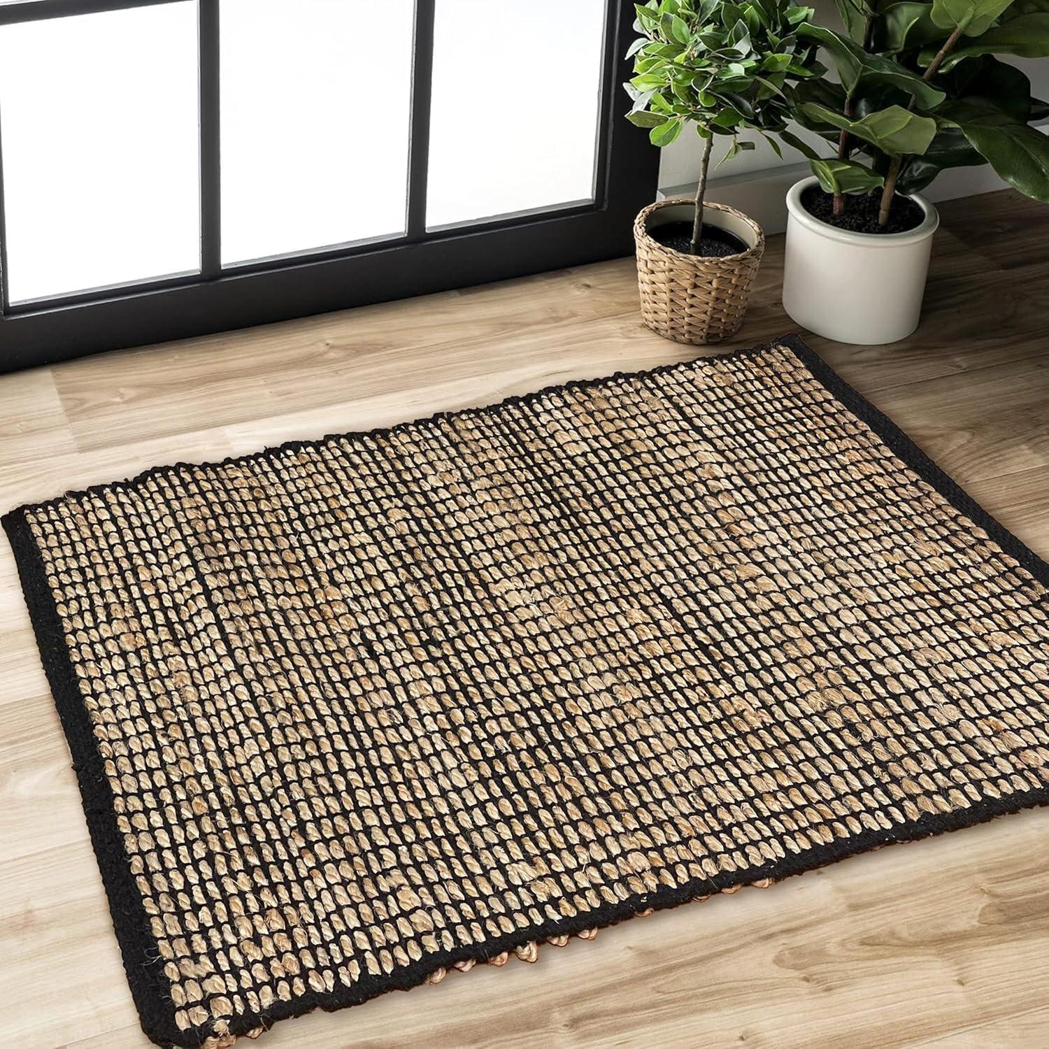 3'x5' Pata Hand Woven Chunky Jute Area Rug, Natural - JONATHAN Y