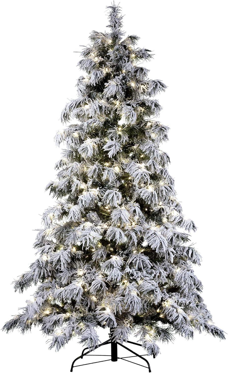 7.5' Lighted Artificial Spruce Christmas Tree