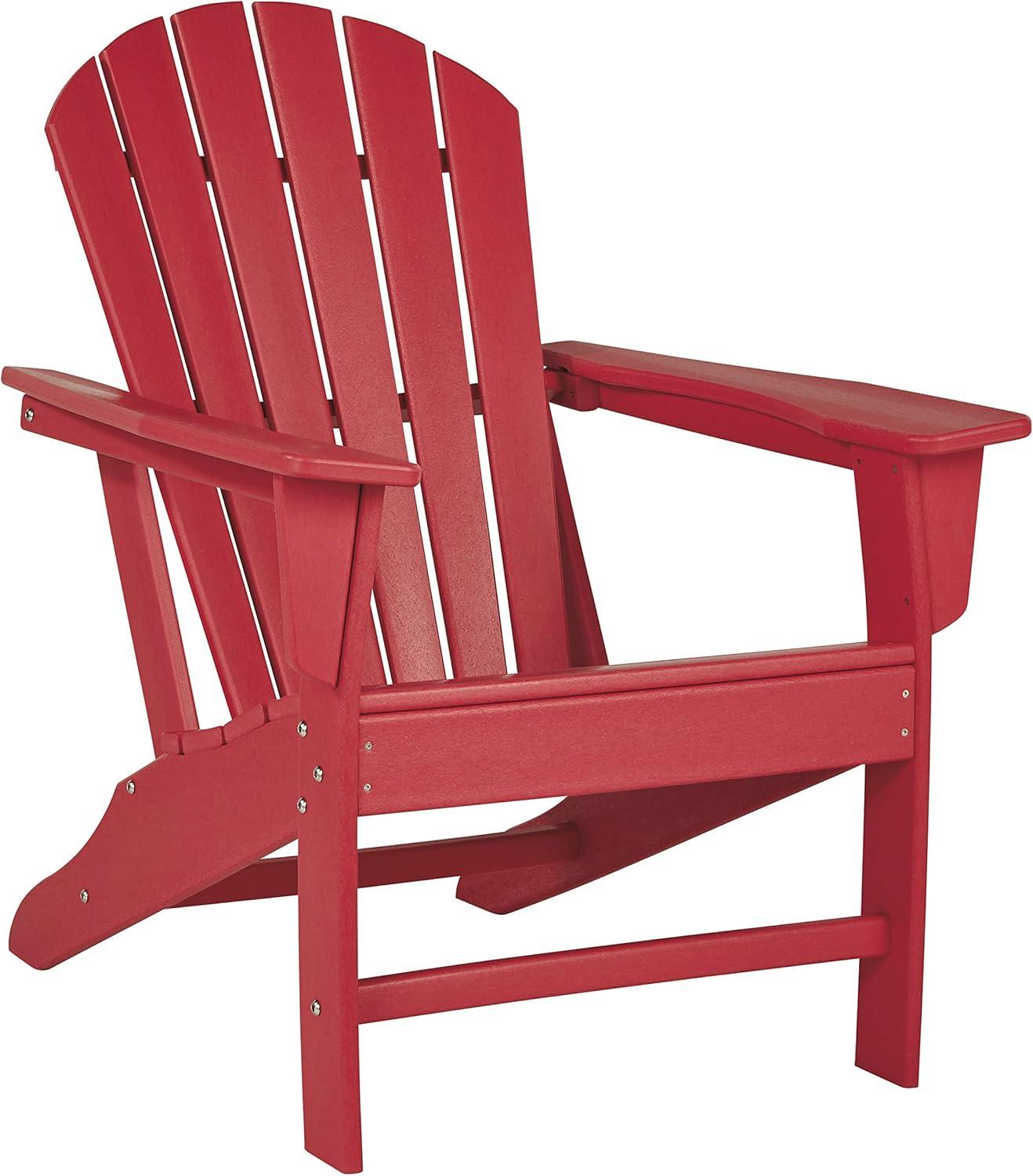 Signature Design by Ashley Contemporary Sundown Treasure Adirondack Chair  Red