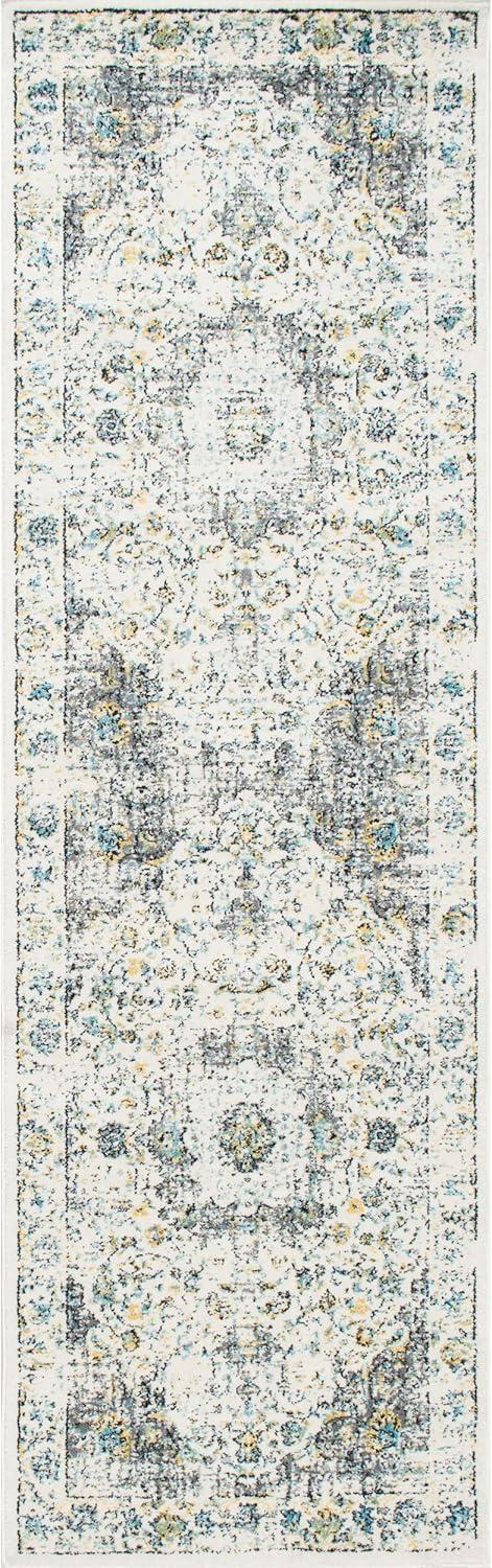 Verona Vintage Gray 2'8" x 8' Synthetic Runner Rug