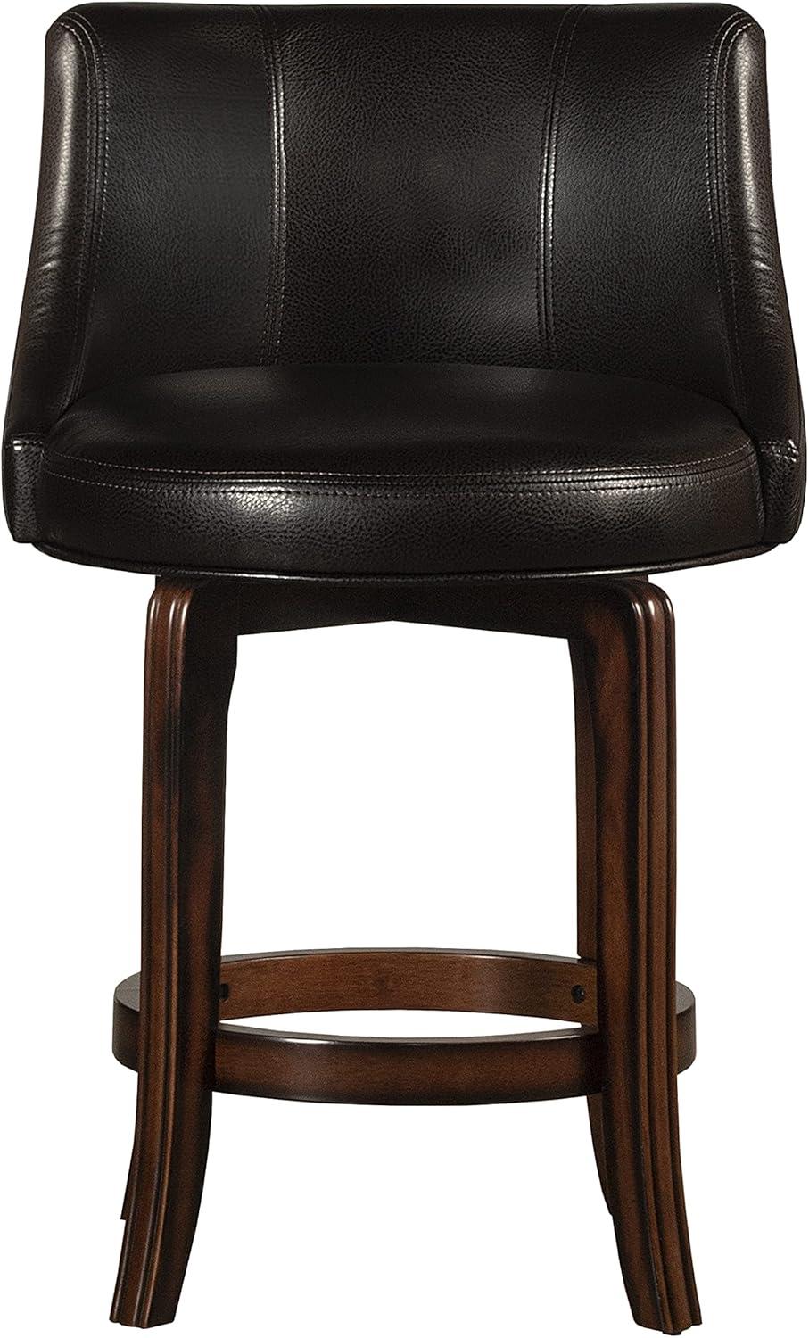 Hillsdale Napa Valley 25" Wood Contemporary Counter Stool in Dark Brown