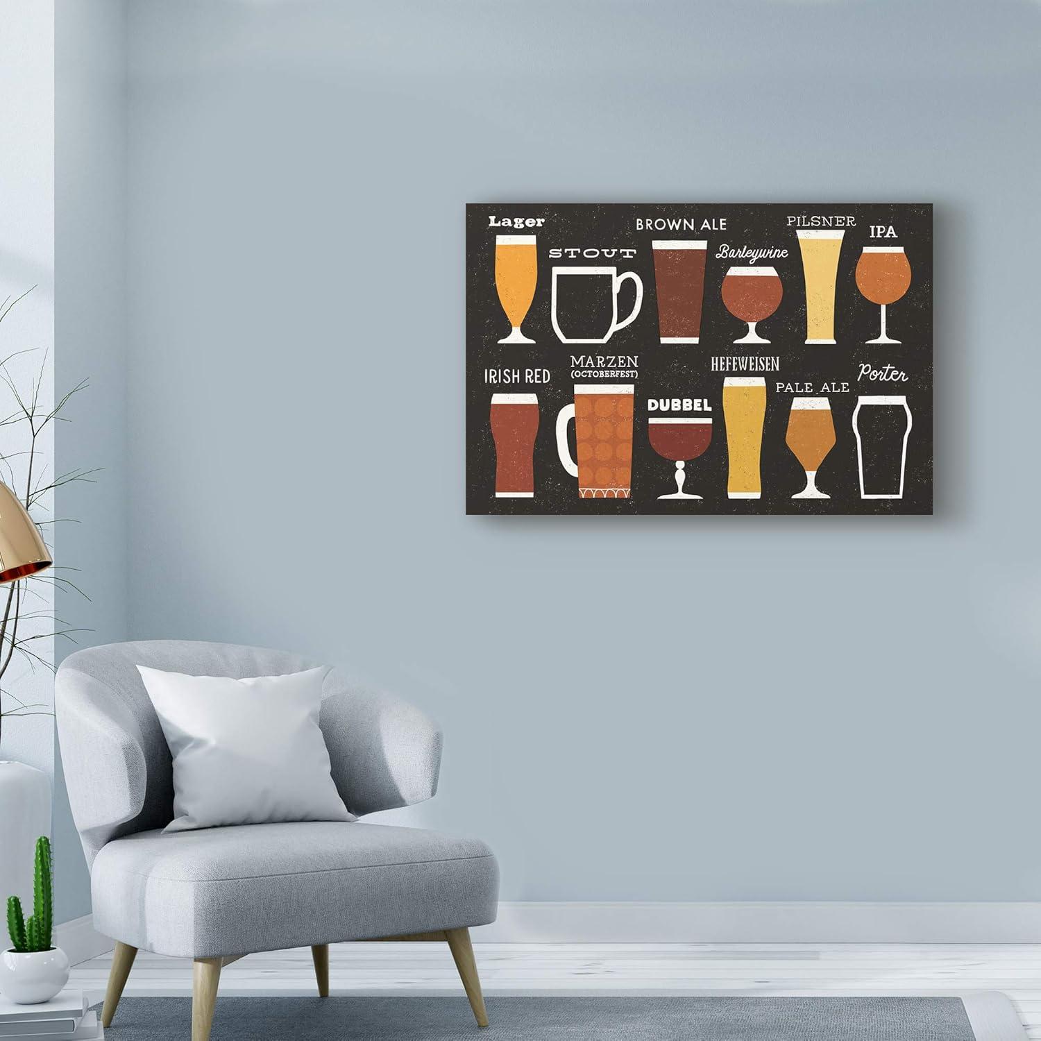 Art.com Craft Beer List Art Print by Michael Mullan, 24" x 16"