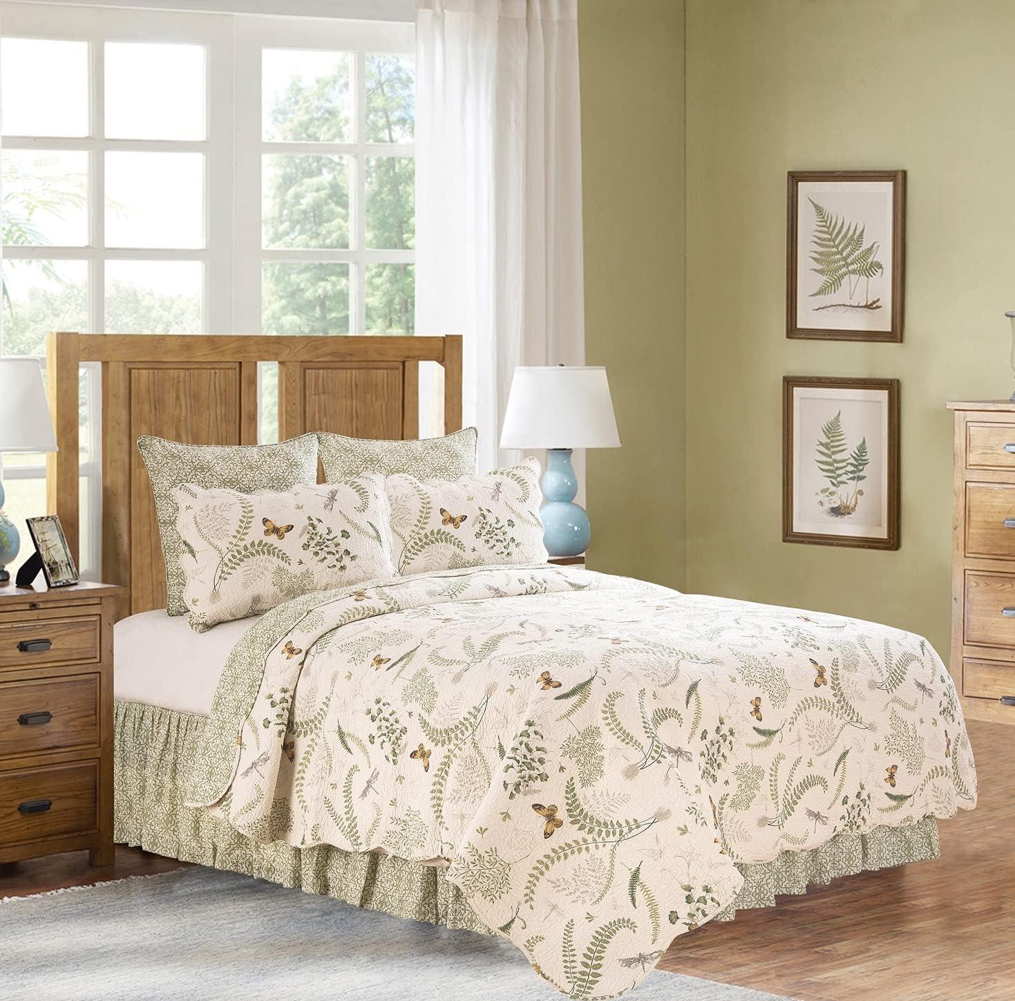 Althea Botanical Embroidered Cotton Standard Sham