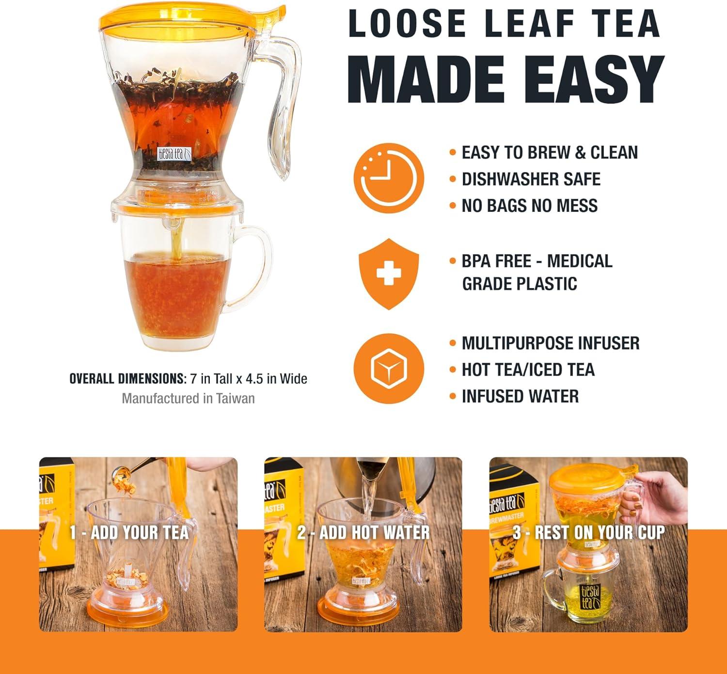 Tiesta Tea - Brewmaster Tea Infuser, 16 oz Steeper for Loose Leaf Tea