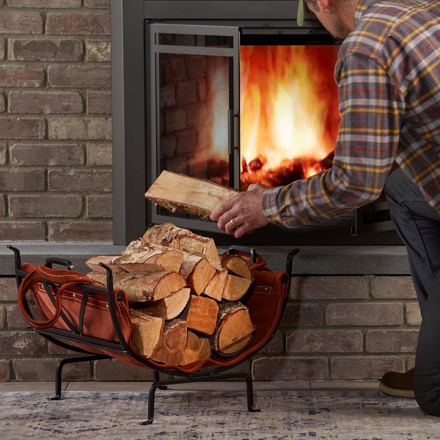 Winston Porter Abian 22'' W Metal Log Rack