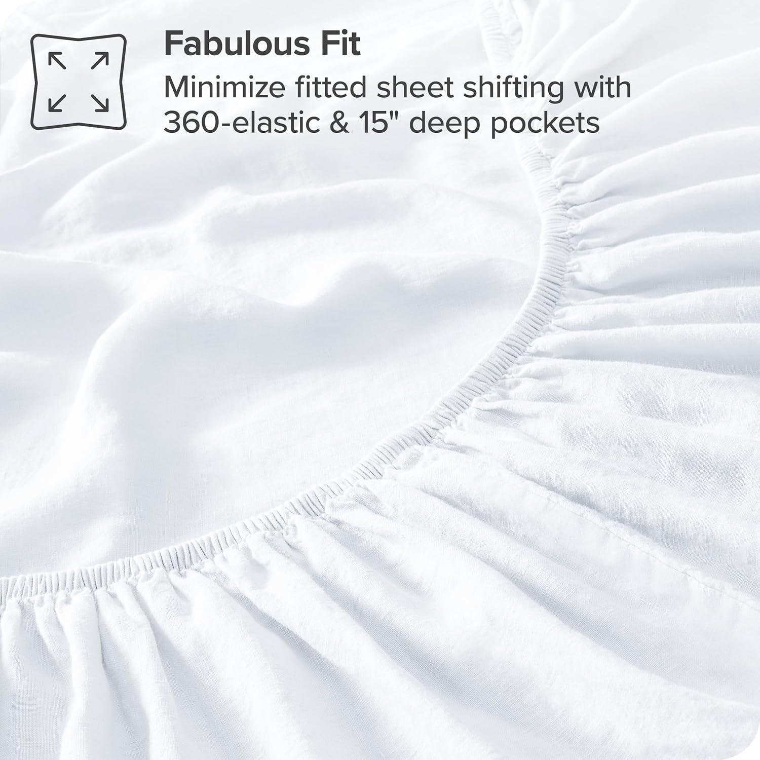 Bare Home 100% Linen Sheet Set