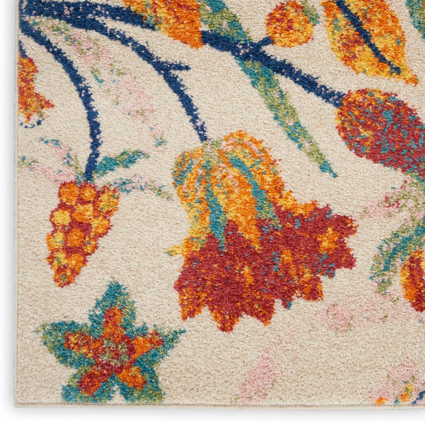 Nourison Allur Botanical Indoor Area Rug Ivory Multicolor 9' x 12'