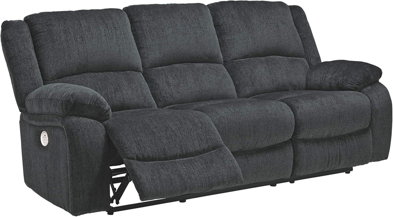 Signature Design by Ashley Draycoll Power Reclining Sofa in Slate