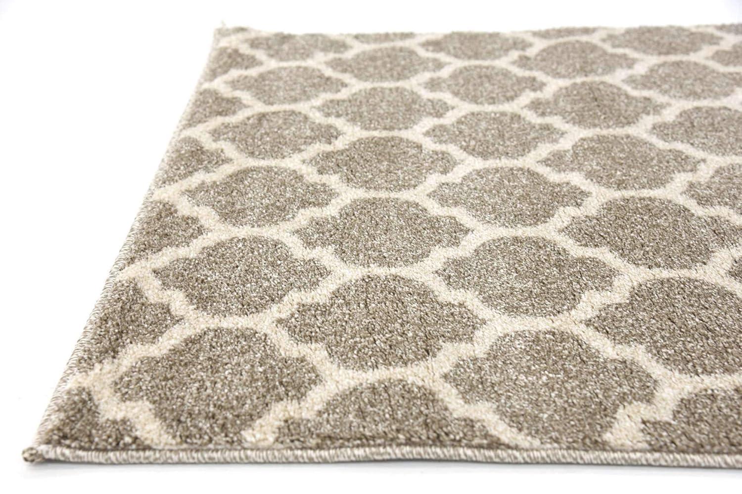 Unique Loom 2' 7 x 8' 0 Trellis Philadelphia Light Brown Area Rug