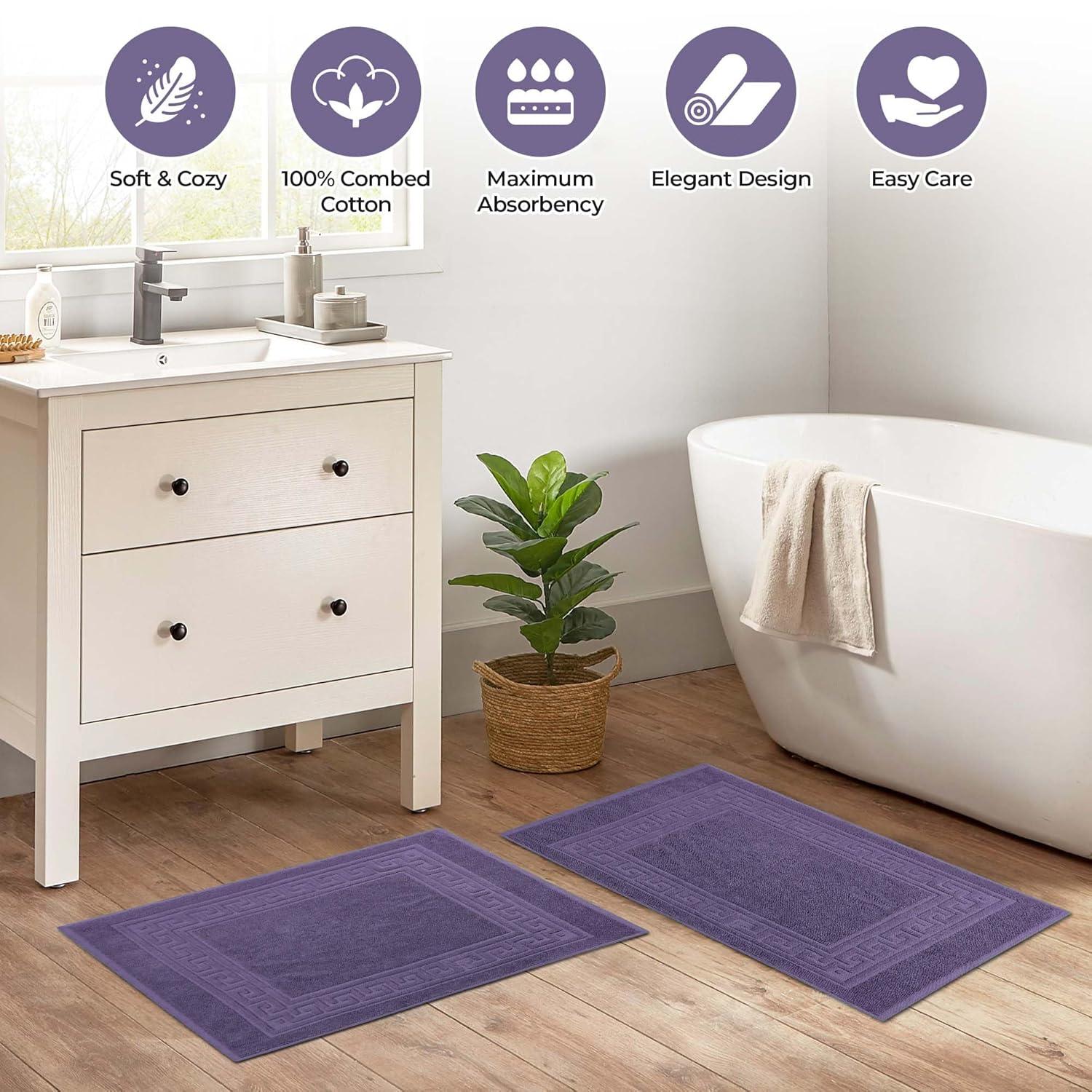 Impressions Bison 2-Piece Absorbent Cotton Bath Mat