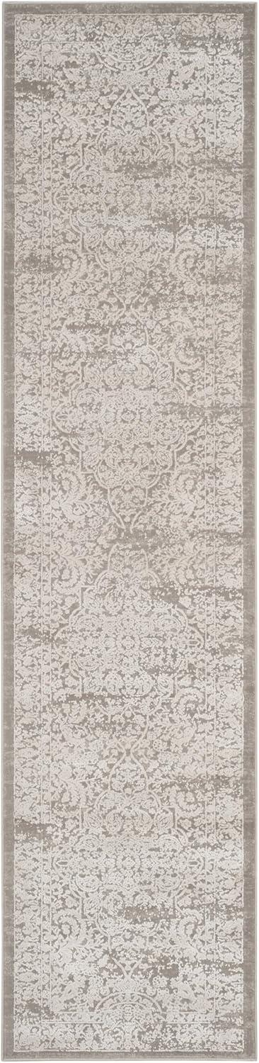 Princeton PRN711 Power Loomed Indoor Runner Rug - 2'x10' - Grey/Beige - Safavieh