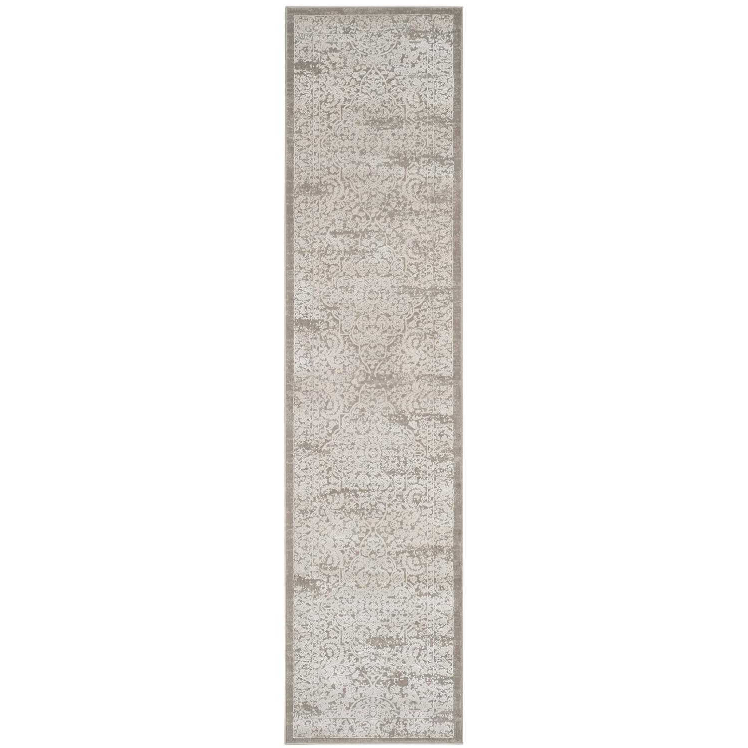 Princeton PRN711 Power Loomed Indoor Runner Rug - 2'x10' - Grey/Beige - Safavieh