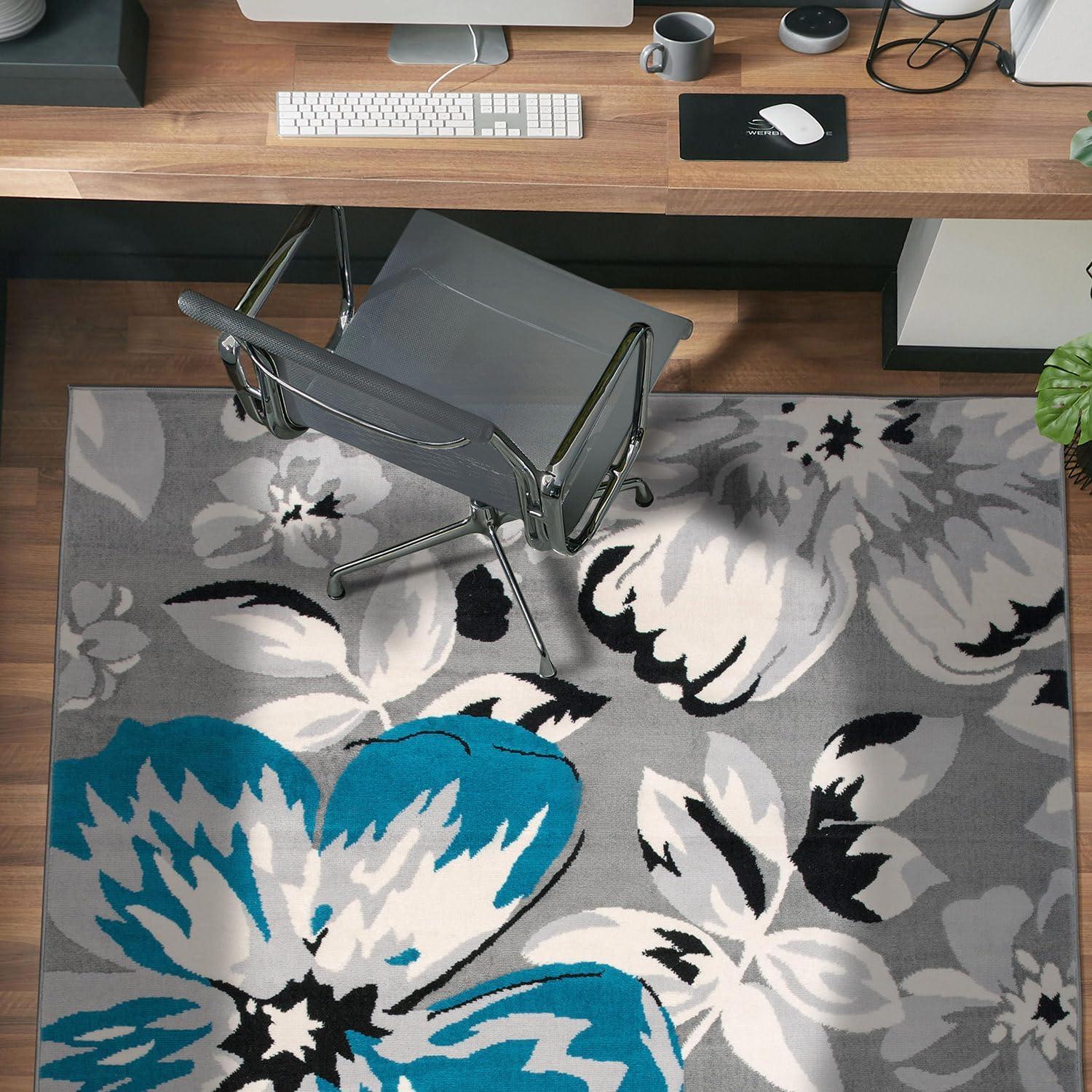 World Rug Gallery Modern Floral Desing Area Rug