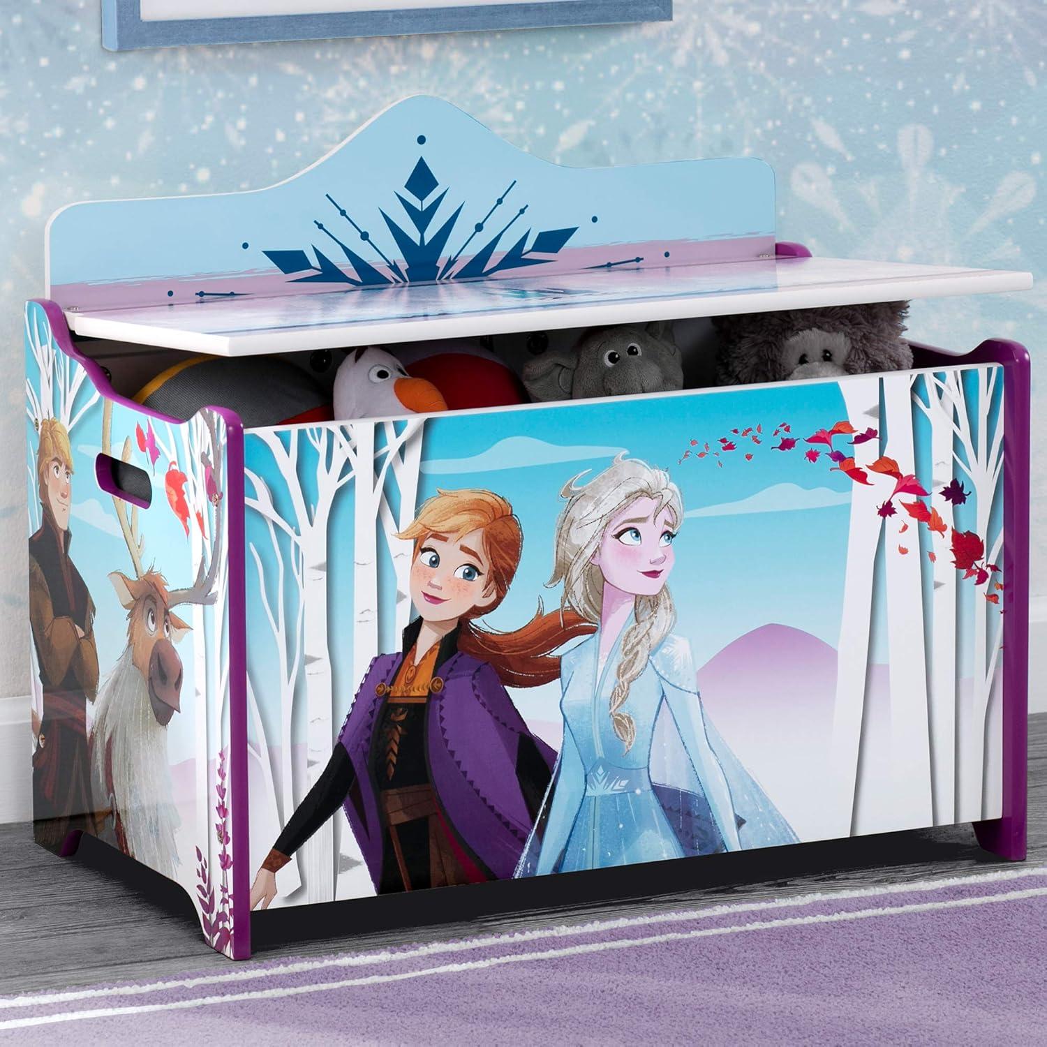 Disney Frozen II Deluxe Toy Box by Delta Children, Greenguard Gold Certified