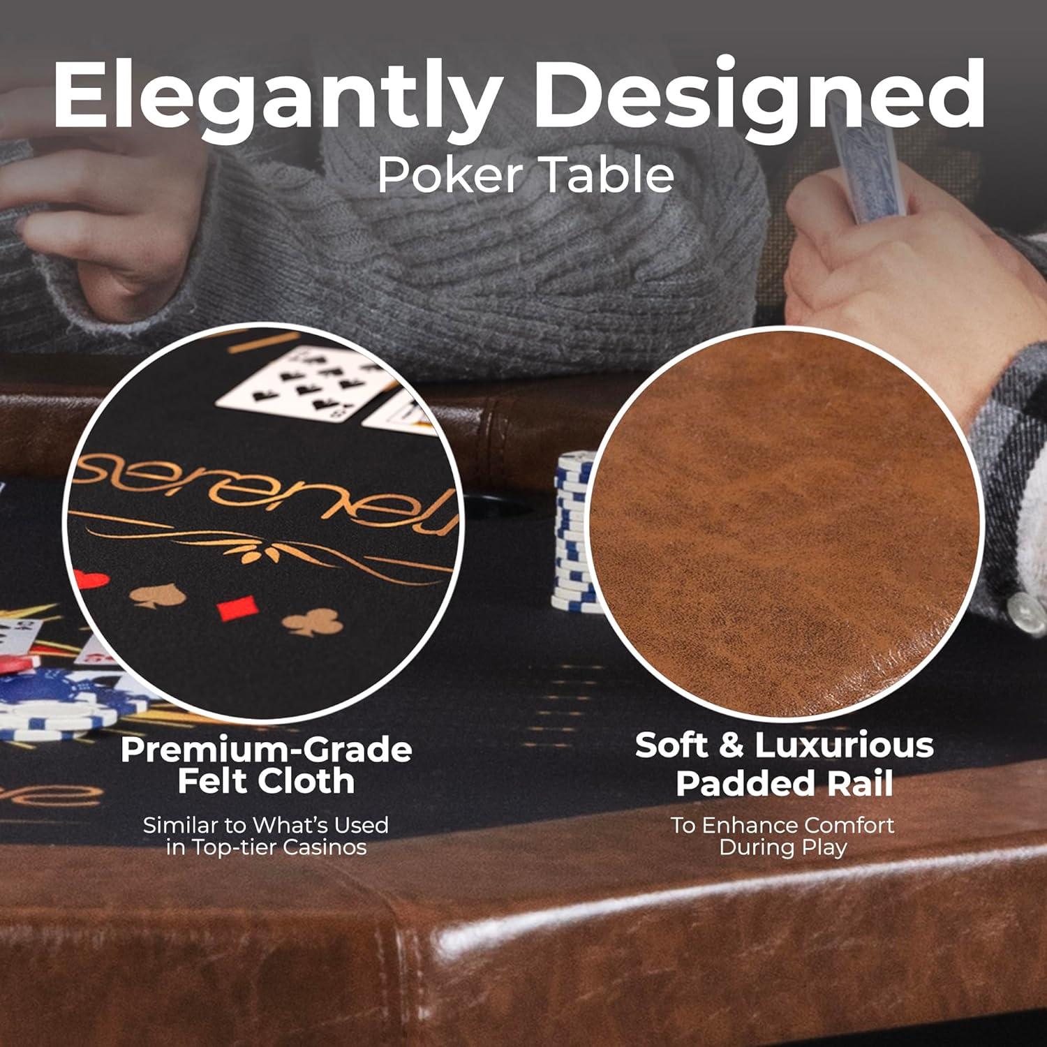 Serenelife 49.21'' 8 - Player Poker Table