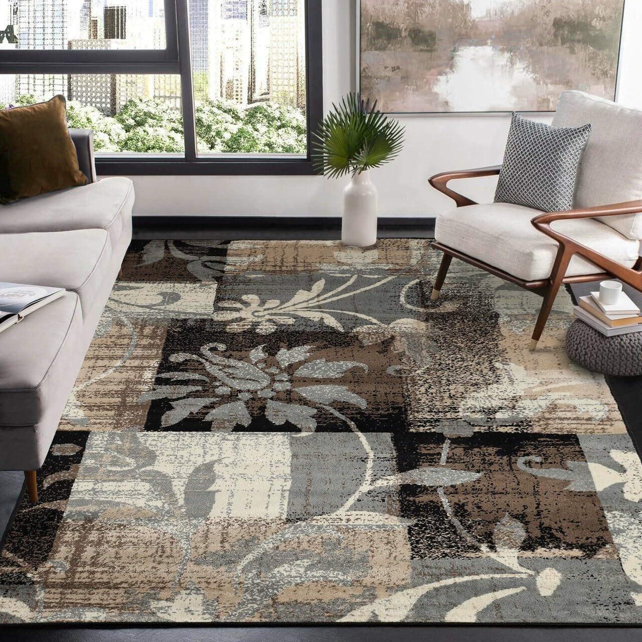 Superior Pastiche Floral Indoor Area Rug, 3' x 5', Beige