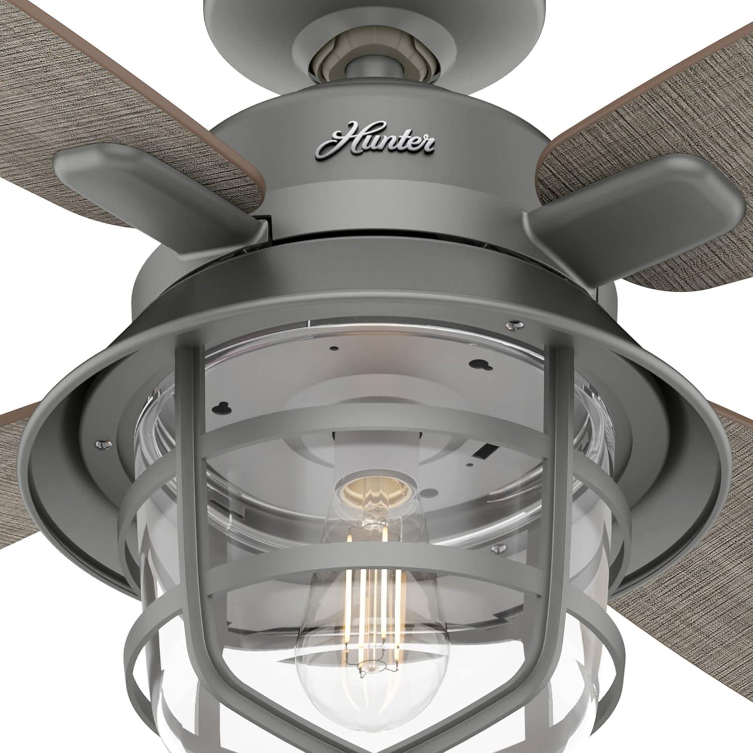 52" Port Royale Damp Rated Ceiling Fan with Remote (Includes LED Light Bulb) - Hunter Fan