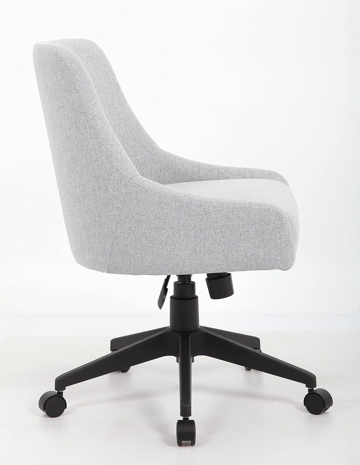 Boyle Desk Chair Gray: Boss Office Products, Molded Back, Pneumatic Lift, Nylon Base