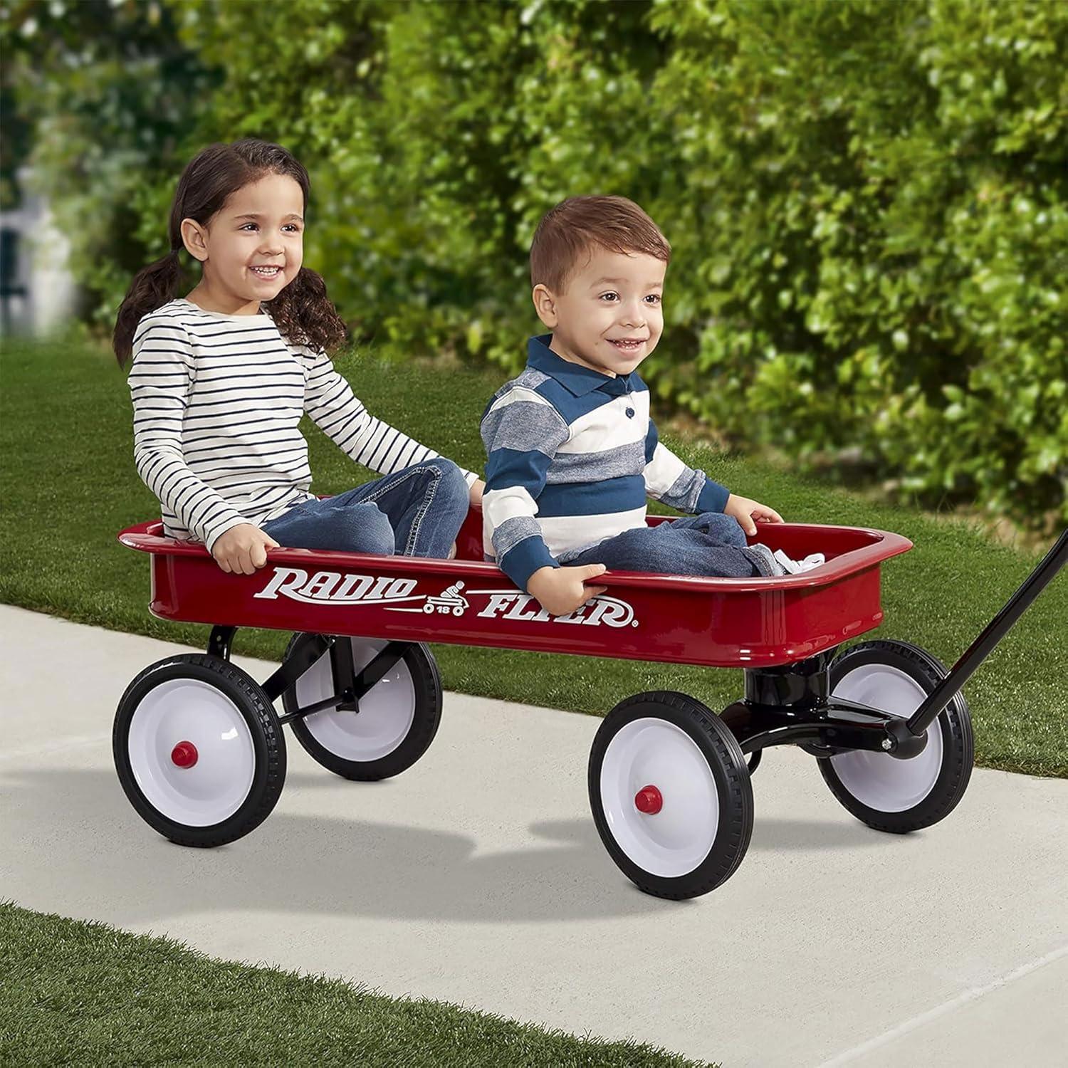 Radio Flyer Full-Size All-Terrain Steel and Wood Pull Food & Drink Server
