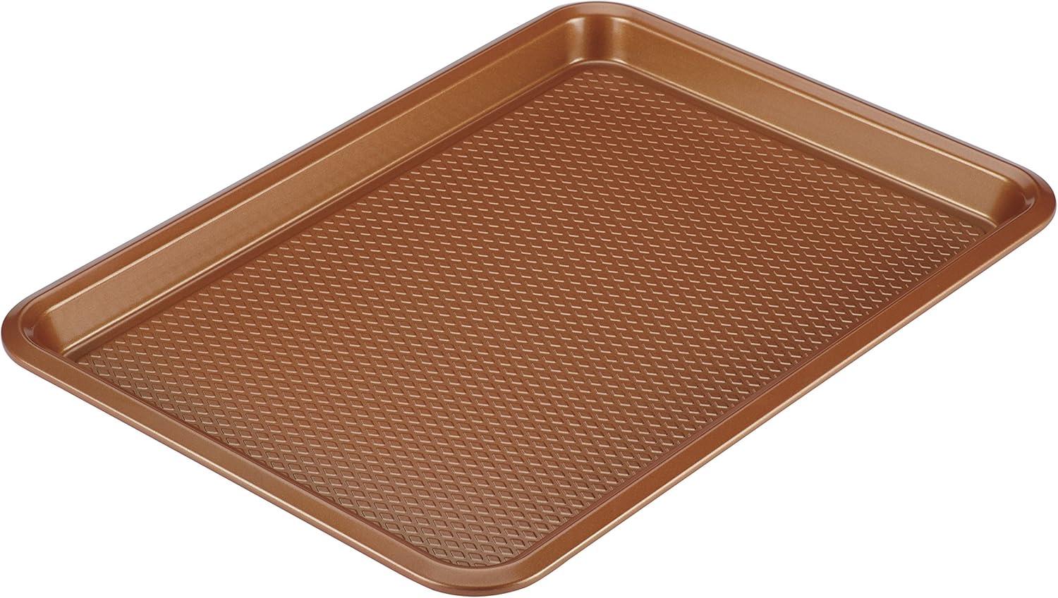 Copper Nonstick Steel Textured 10" x 15" Baking Sheet