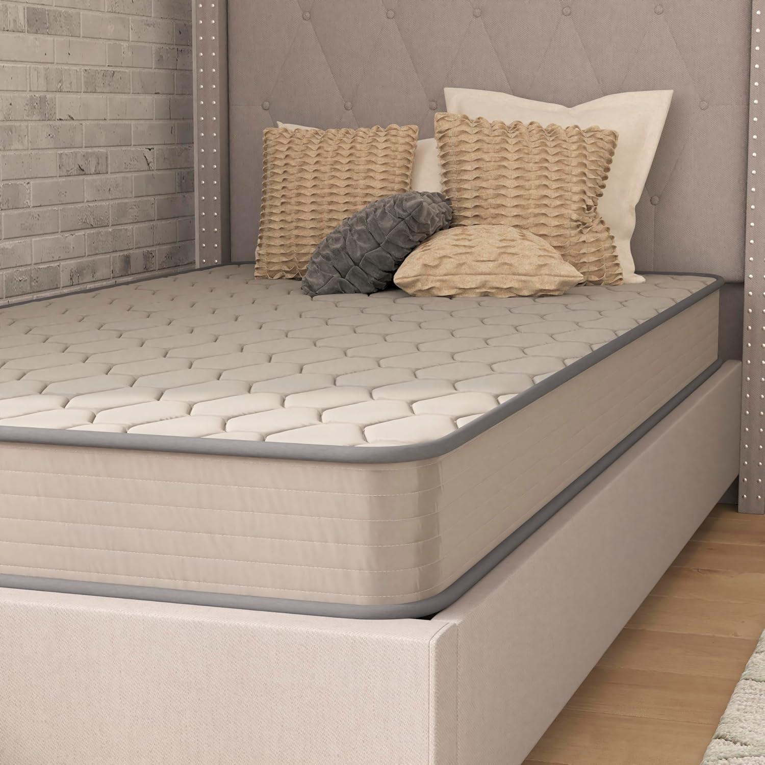 BizChair 12 Inch CertiPUR-US Certified Hybrid Pocket Spring Mattress, Queen Mattress in a Box