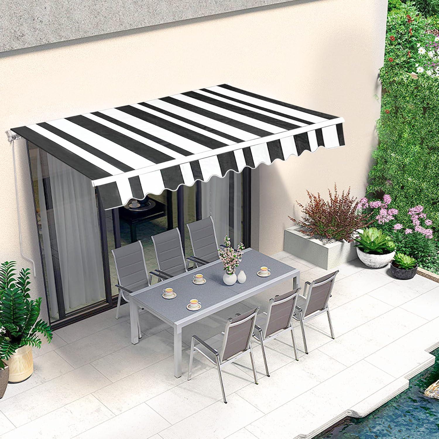 Patio Awning Fabric Replacement Sunshade Canopy for Retractable Awnings