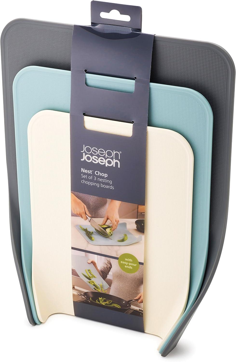 Joseph Joseph Nest Chop, Set of 3 Nesting Plastic Cutting Boards - Opal