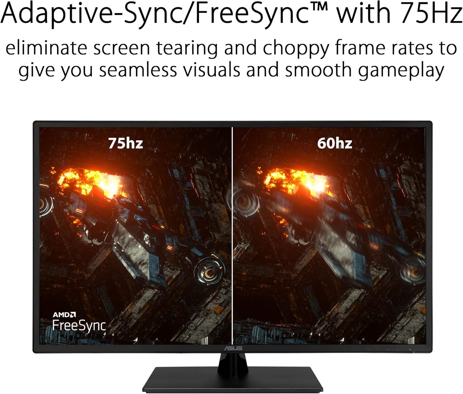 ASUS VA329HE Eye Care Monitor – 32", FHD, 75Hz, Adaptive-Sync/FreeSync™, Low Blue Light, Flicker Free, Wall Mountable