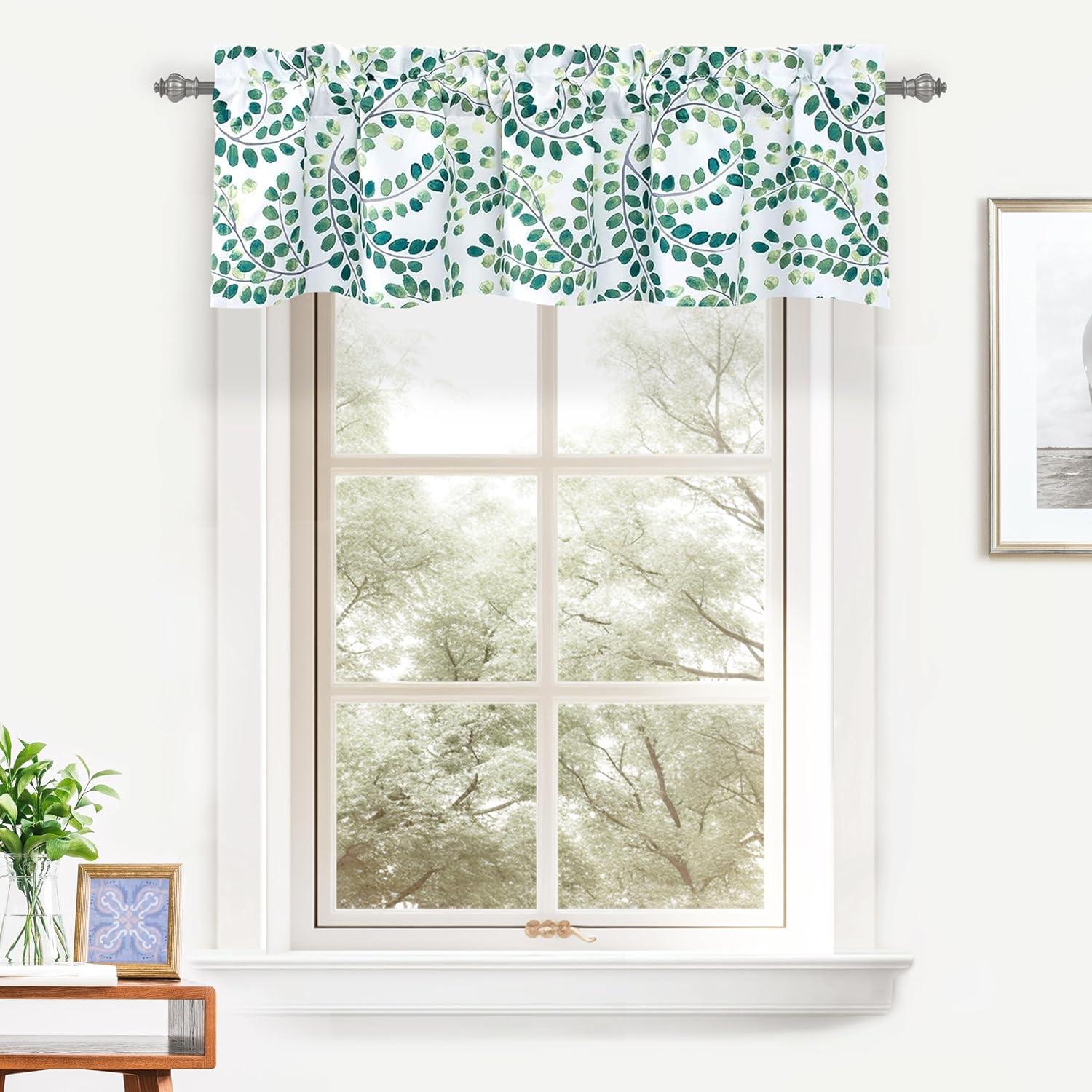 Helfer Floral Tailored 52'' W Window Valance in
