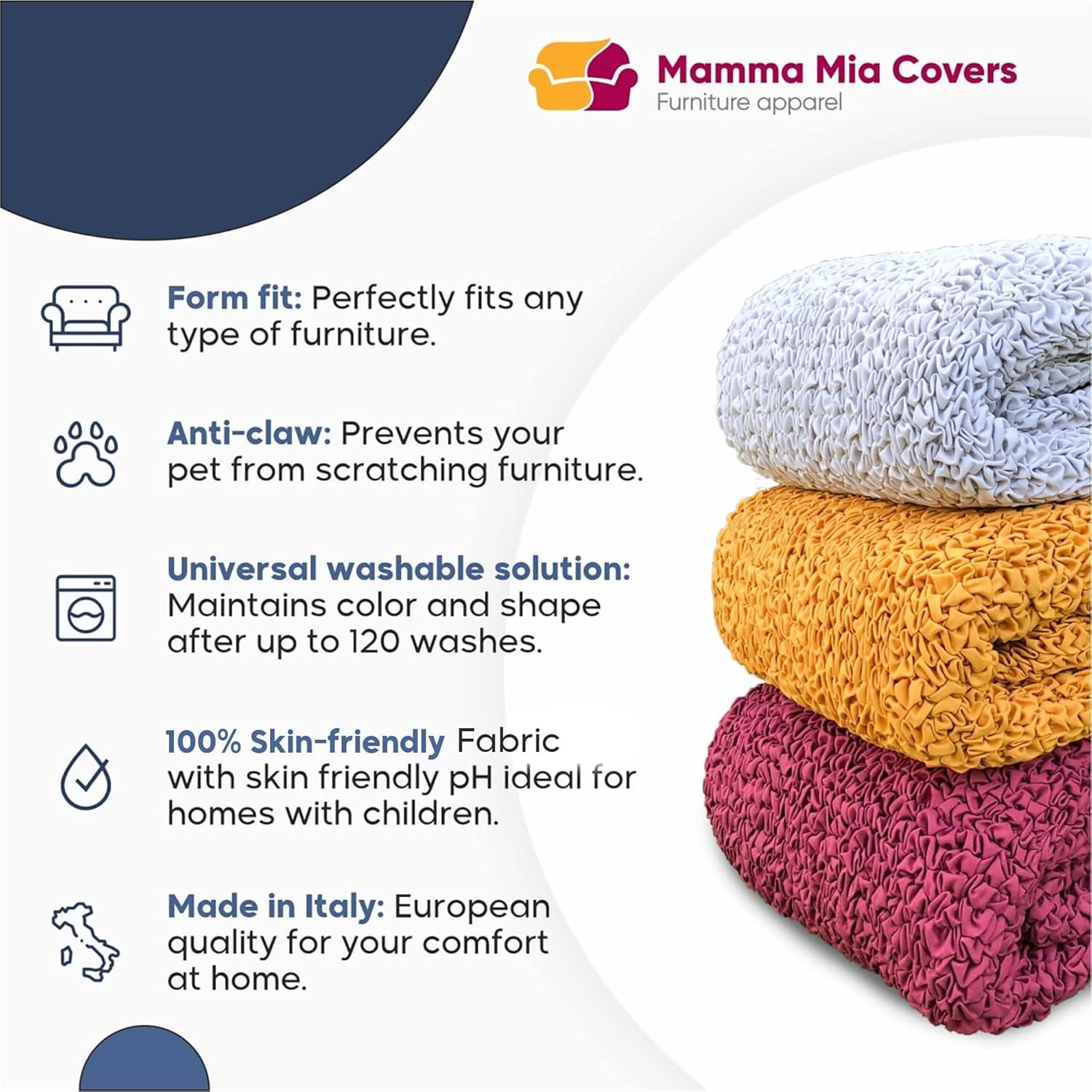 PAULATO by GA.I.CO. Stretchy Slipcover for Corner Sofa - Soft to Touch & Easy to Clean - Velvet Collection