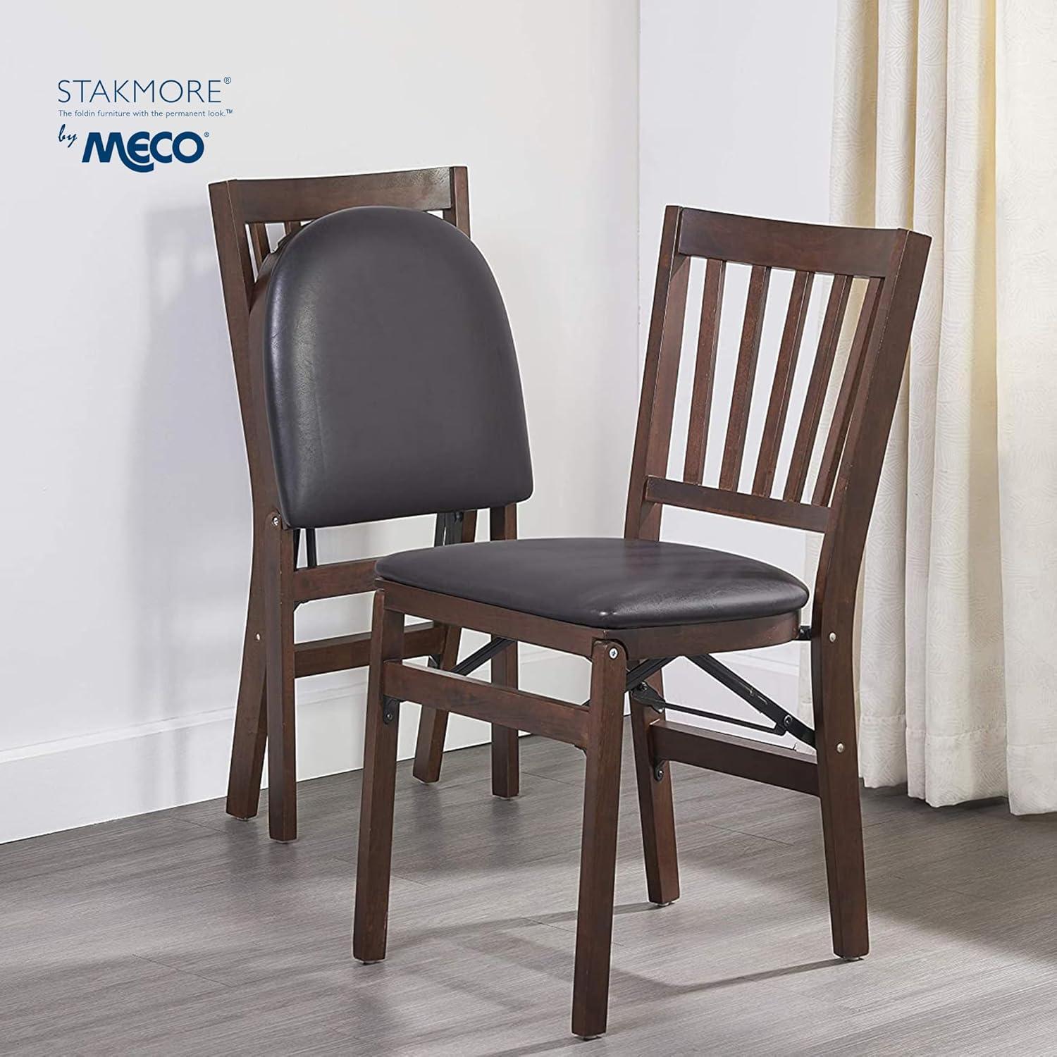 Williston Forge Esita Vinyl Padded Stackable Folding Chair Folding Chair Set (Set of 2)