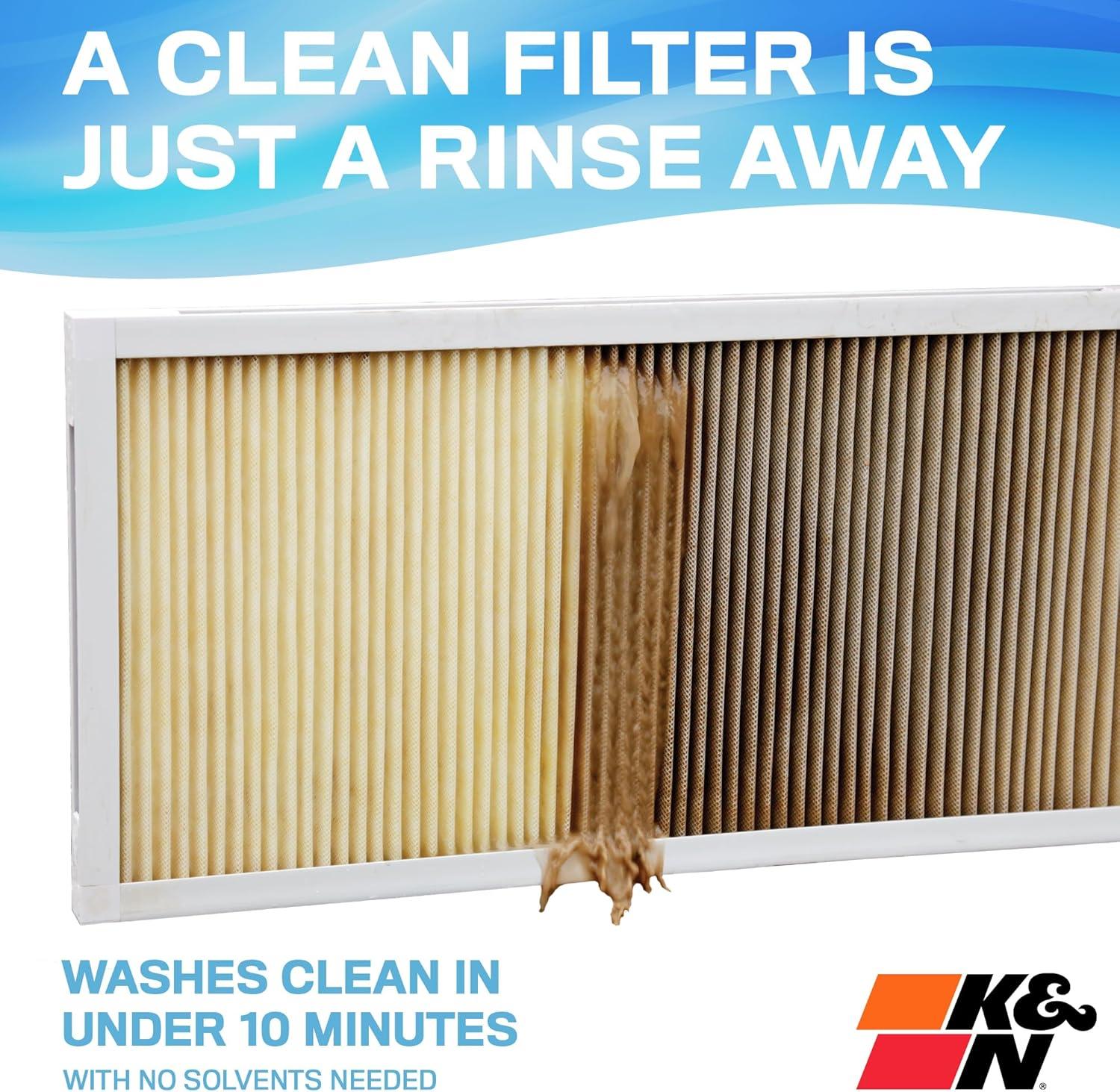 K&N Pleated, Washable MERV 11 Furnace Filter, Synthetic Filter Media