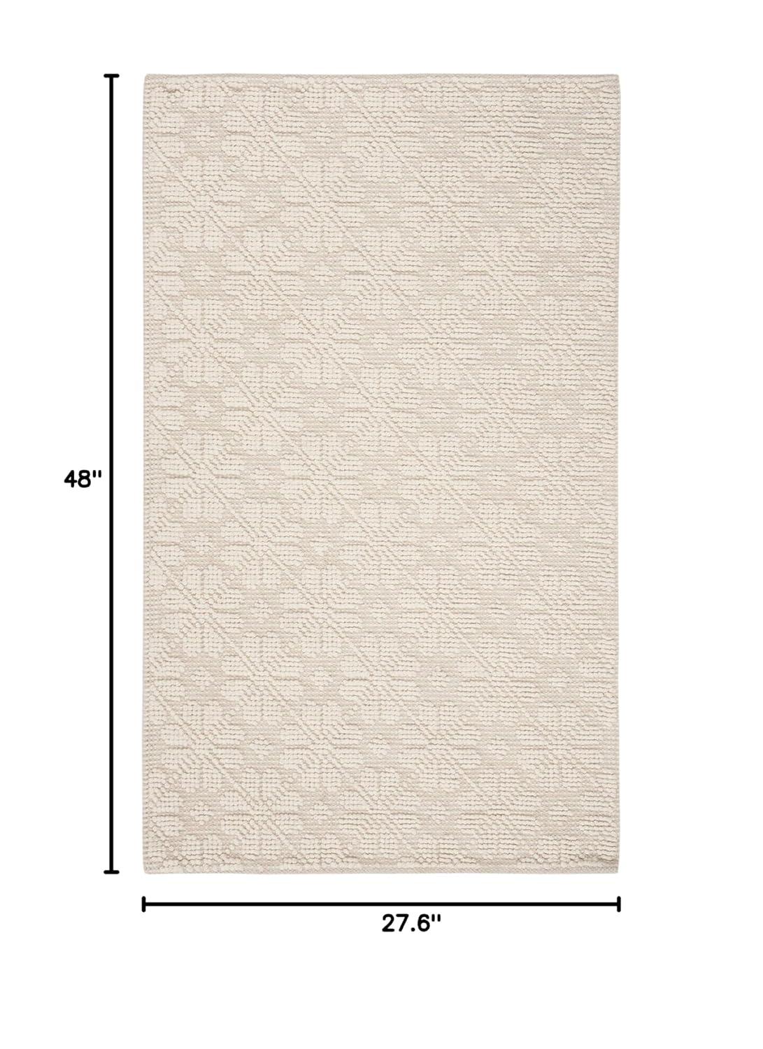 SAFAVIEH Vermont Orval Geometric Floral Wool Area Rug, Ivory, 2'3" x 4'