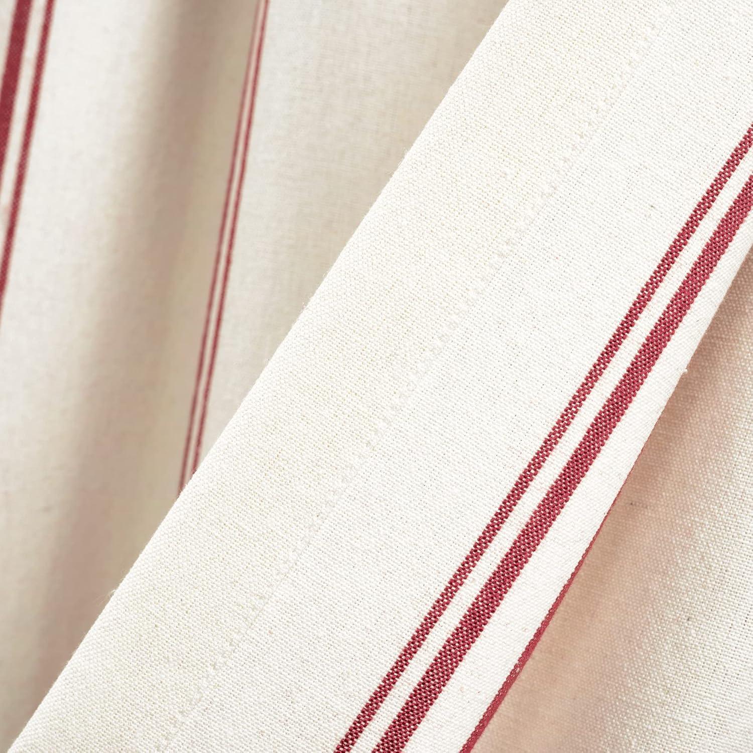 Lush Decor Farmhouse Stripe Striped Ruffled 52'' W Window Valance