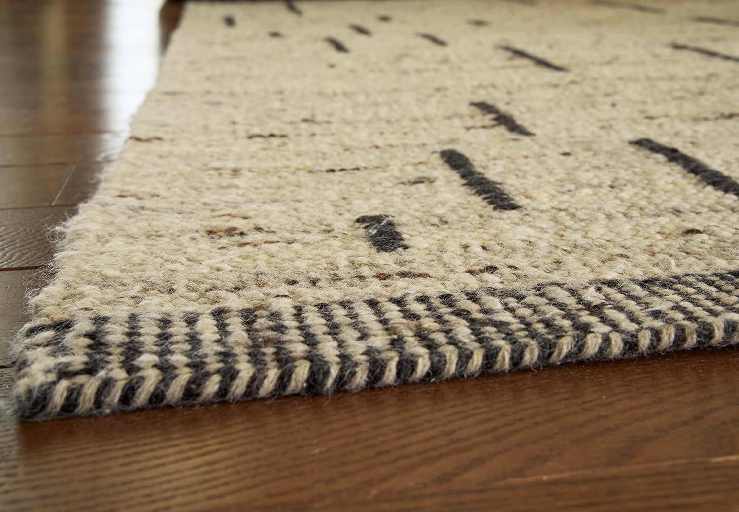 Signature Design by Ashley Mortis Casual 5x7 Area Rug, Light Brown & Black