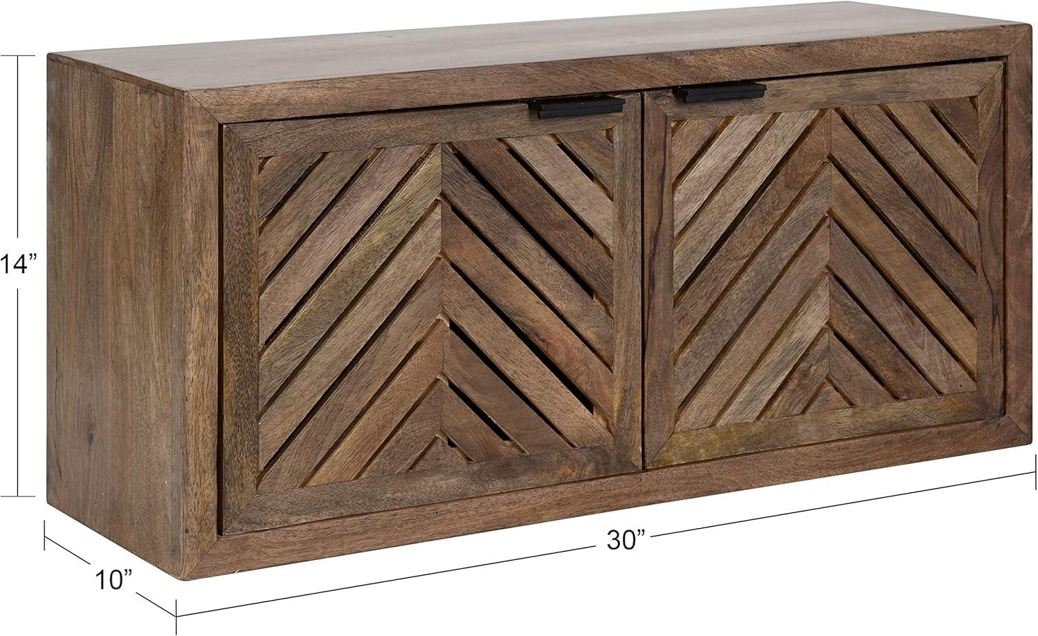 Kate and Laurel Mezzeta Decorative Wood Wall Cabinet