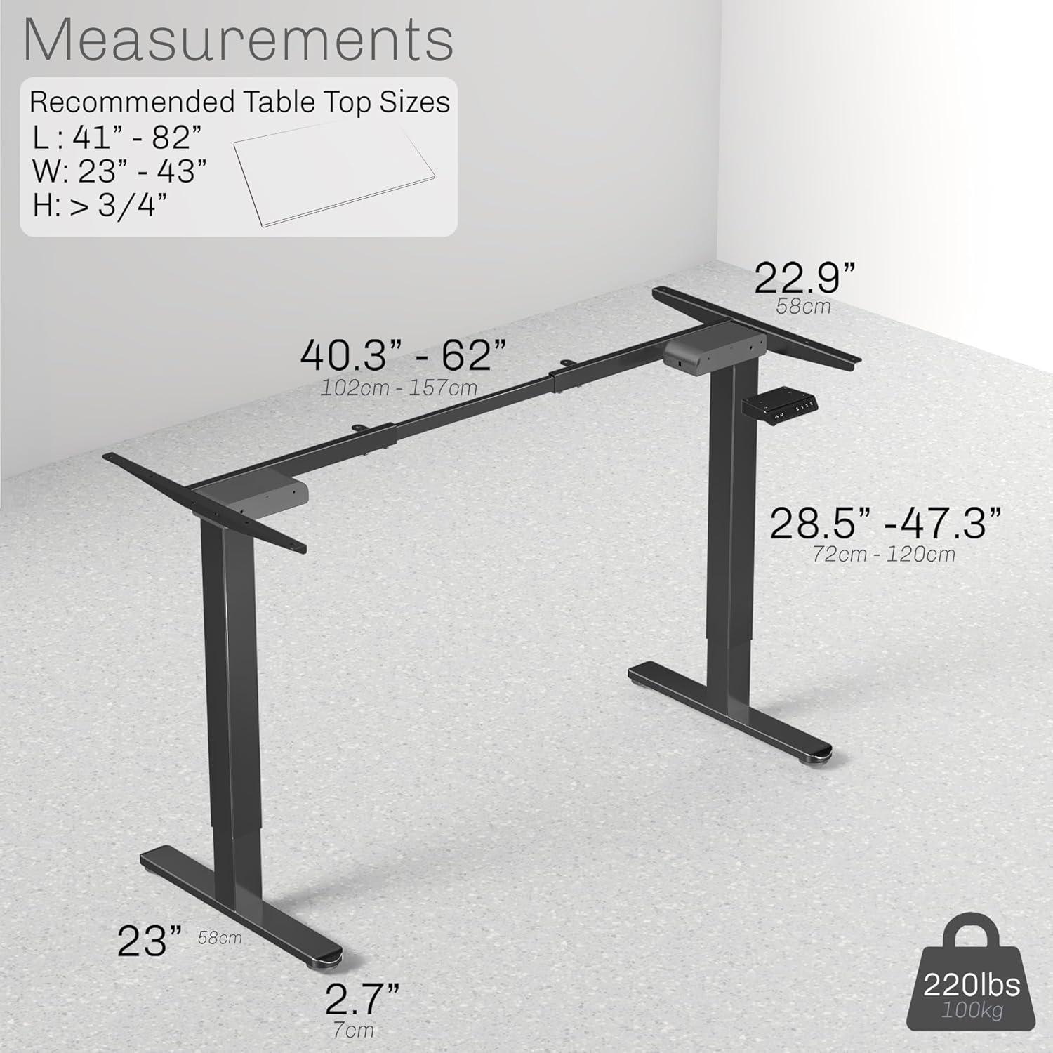 Electric Dual Motor Desk Frame