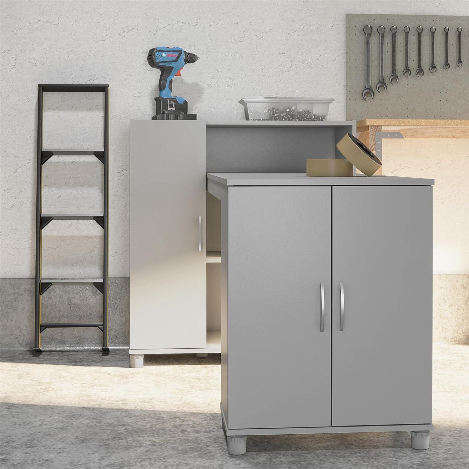 RealRooms Basin Hobby and Craft Desk with Storage, Black