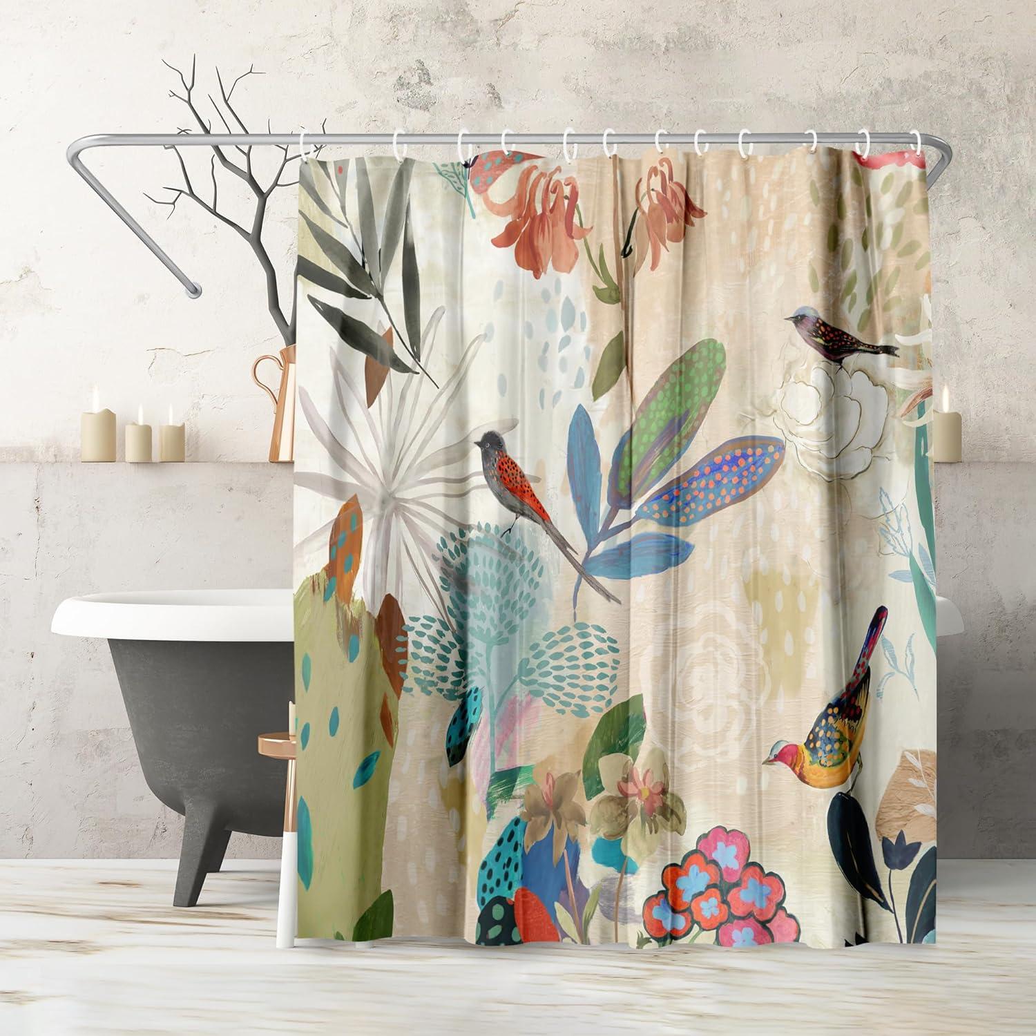Floral Shower Curtain Where the Passion Flower Grows by PI Creative Art