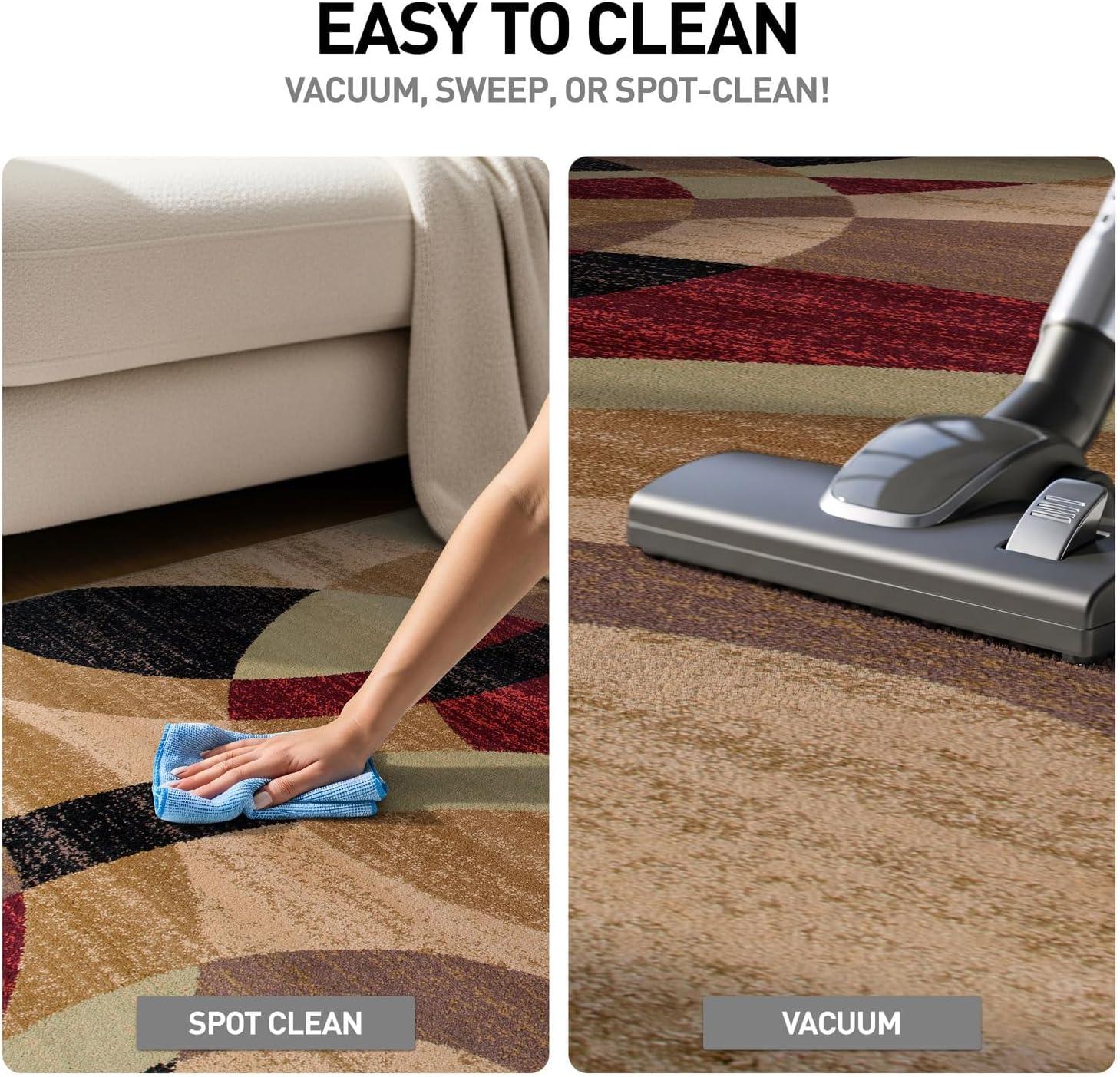 World Rug Gallery Geometric Circles Multi 7'10" x 10'2" Indoor Area Rug