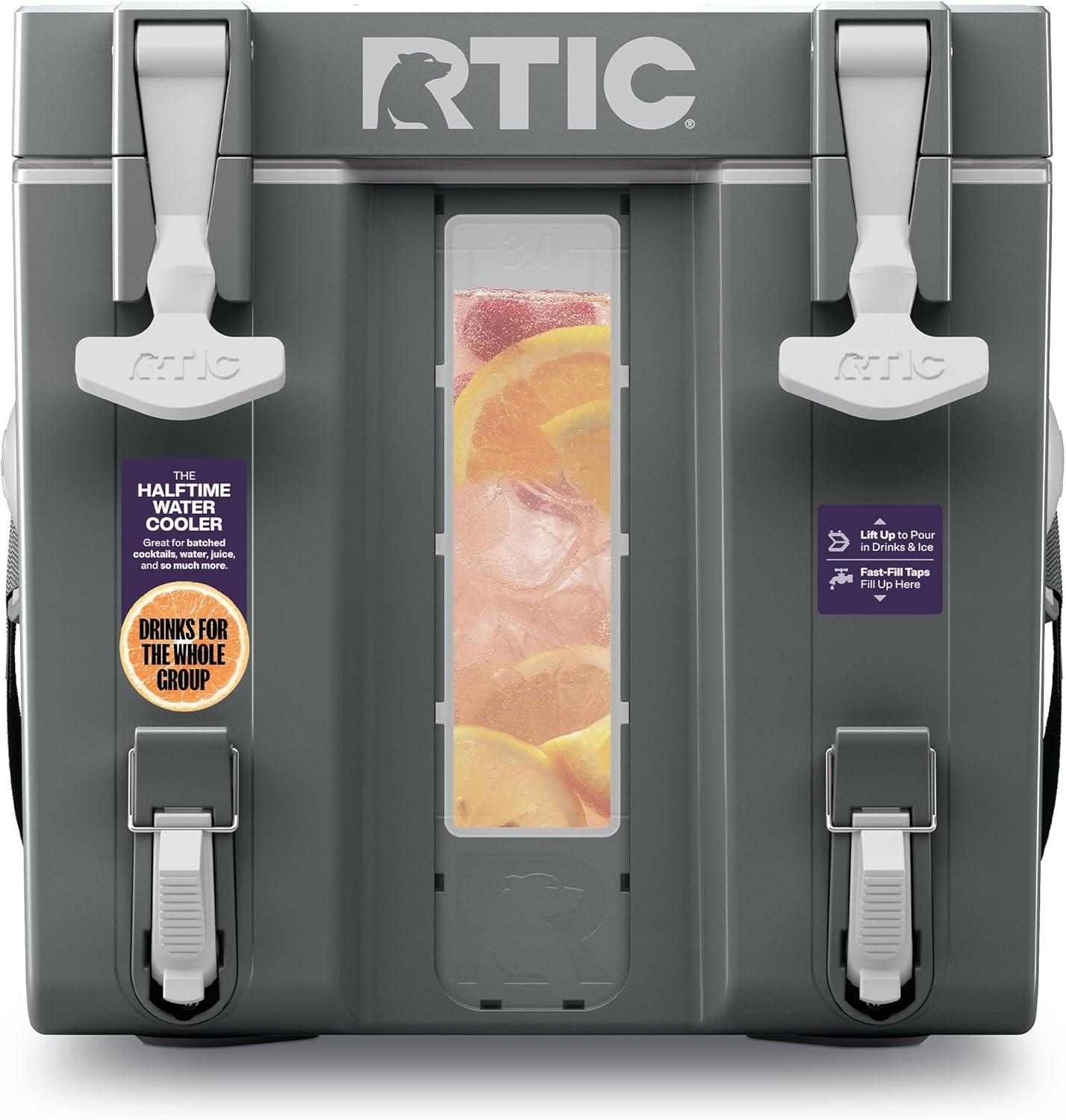RTIC Halftime Water Cooler, 3 Gallon Hard-Sided Water Cooler, Patriot