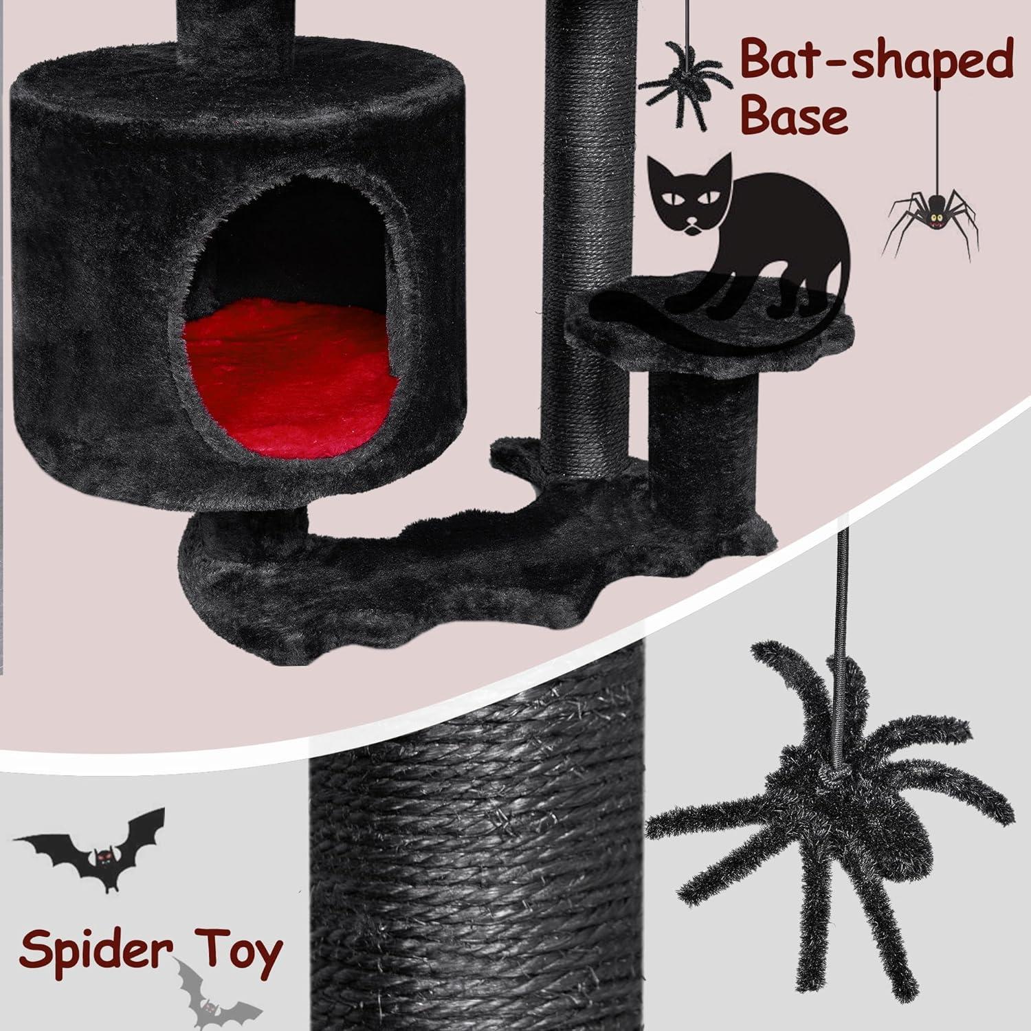 Gothic Cat Tree with Coffin, Gothic Cat Tower with Condo