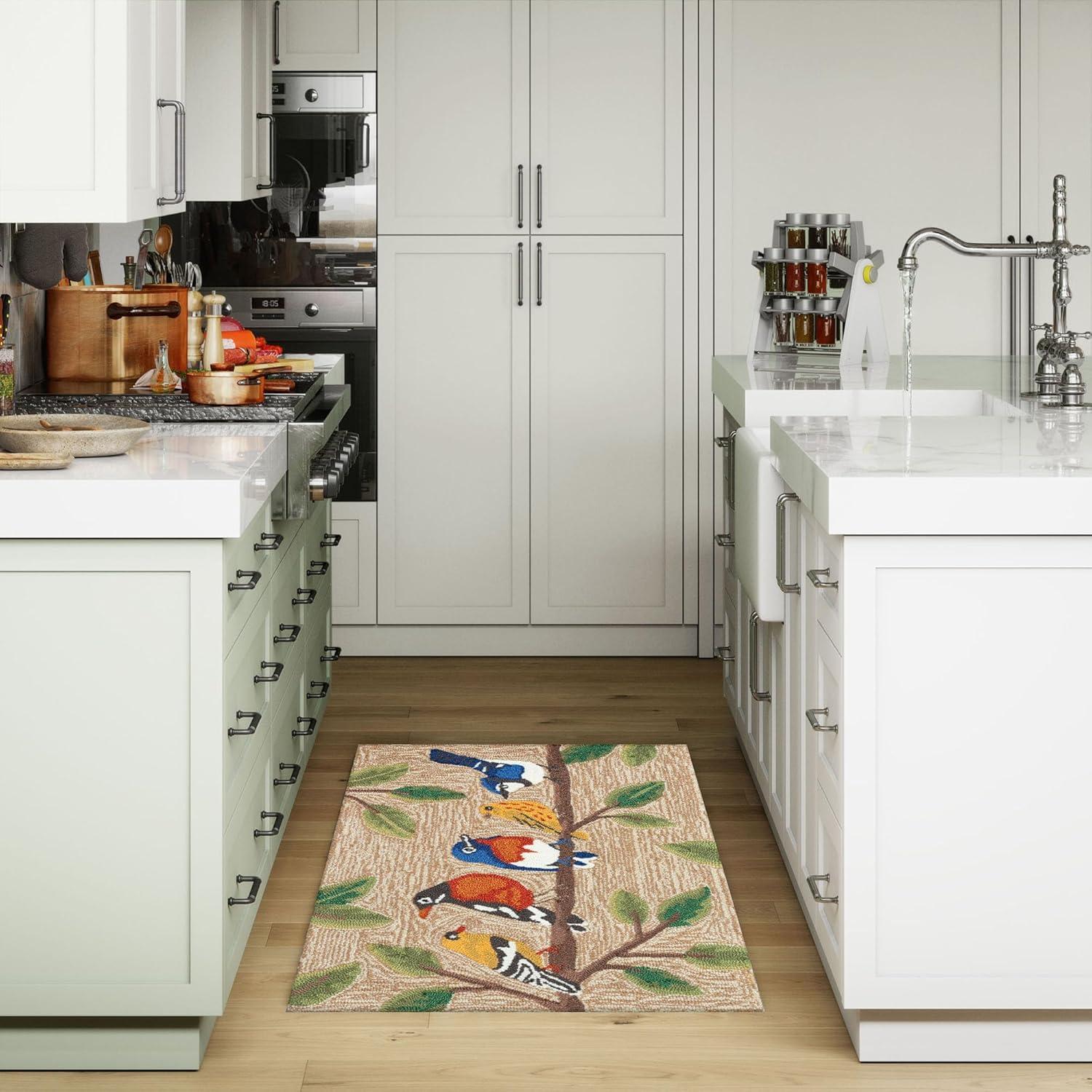 Liora Manne Frontporch Birds Indoor/Outdoor Rug Neutral 2'6" x 4'