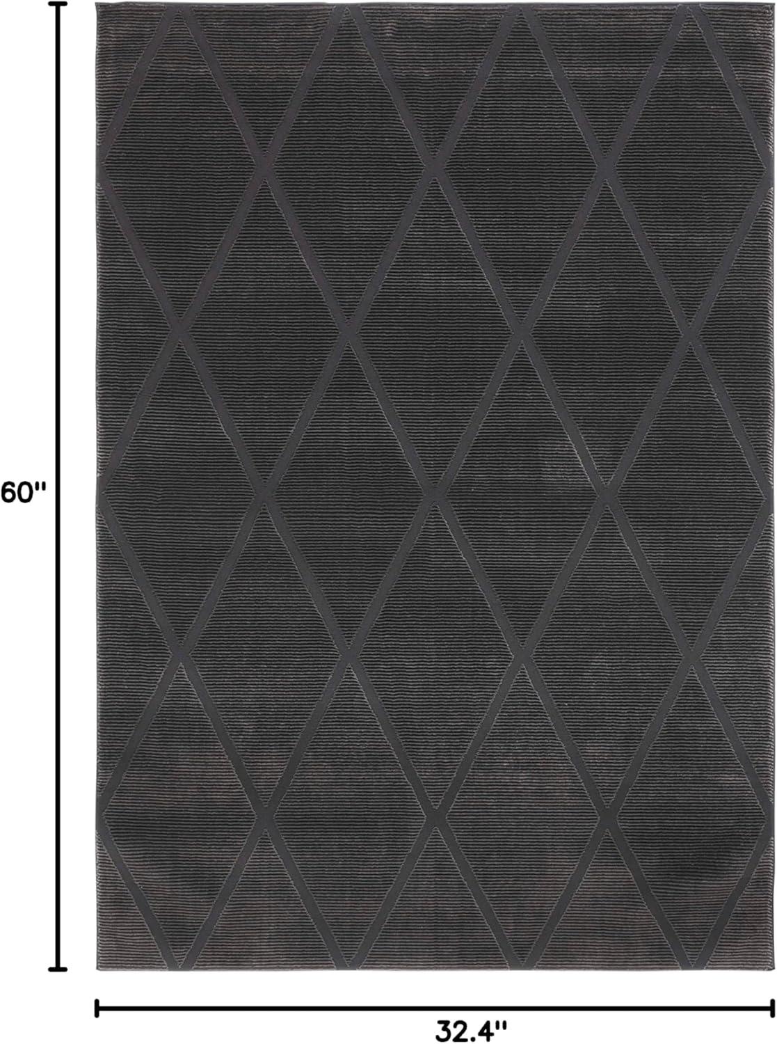 Revive REV104 Power Loomed Accent Rug - Charcoal - 2'7"x5' - Safavieh.