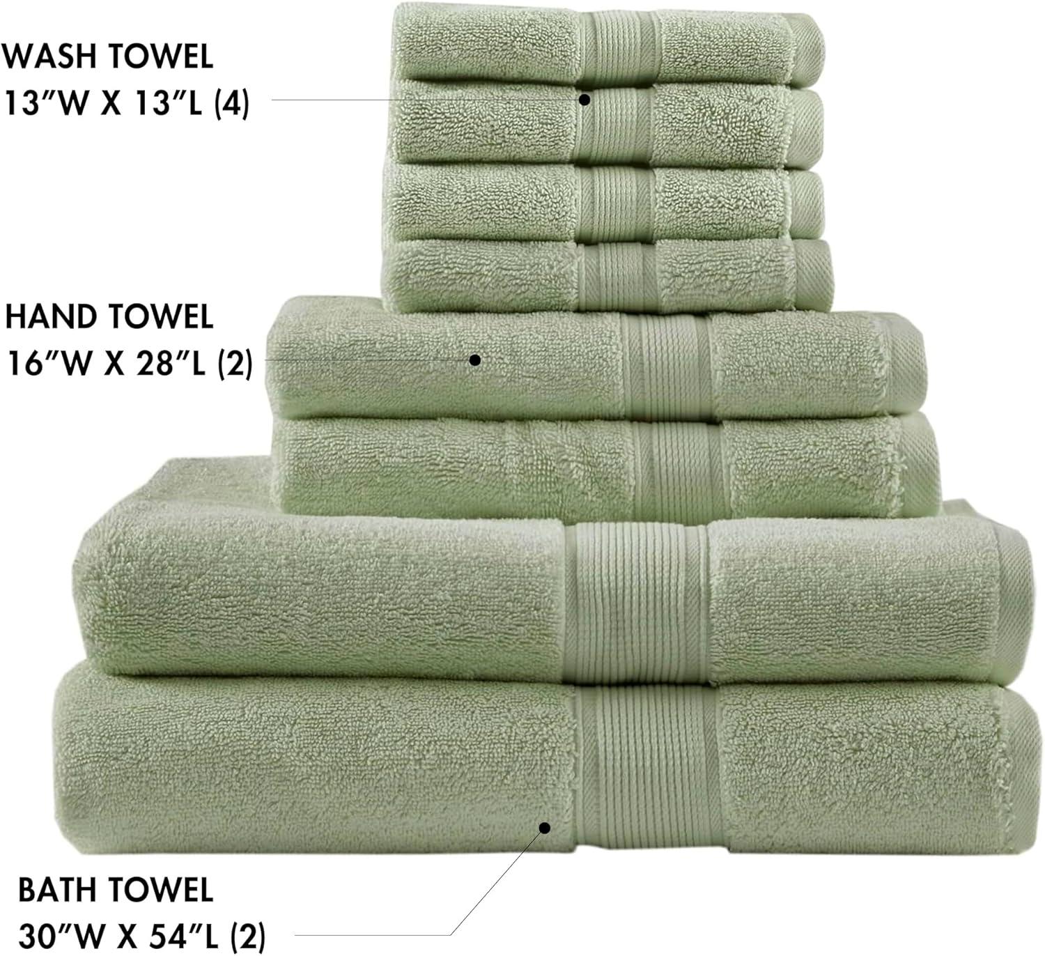 Madison Park Signature 800GSM Ultra-Soft 100% Cotton Absorbent Towel Set