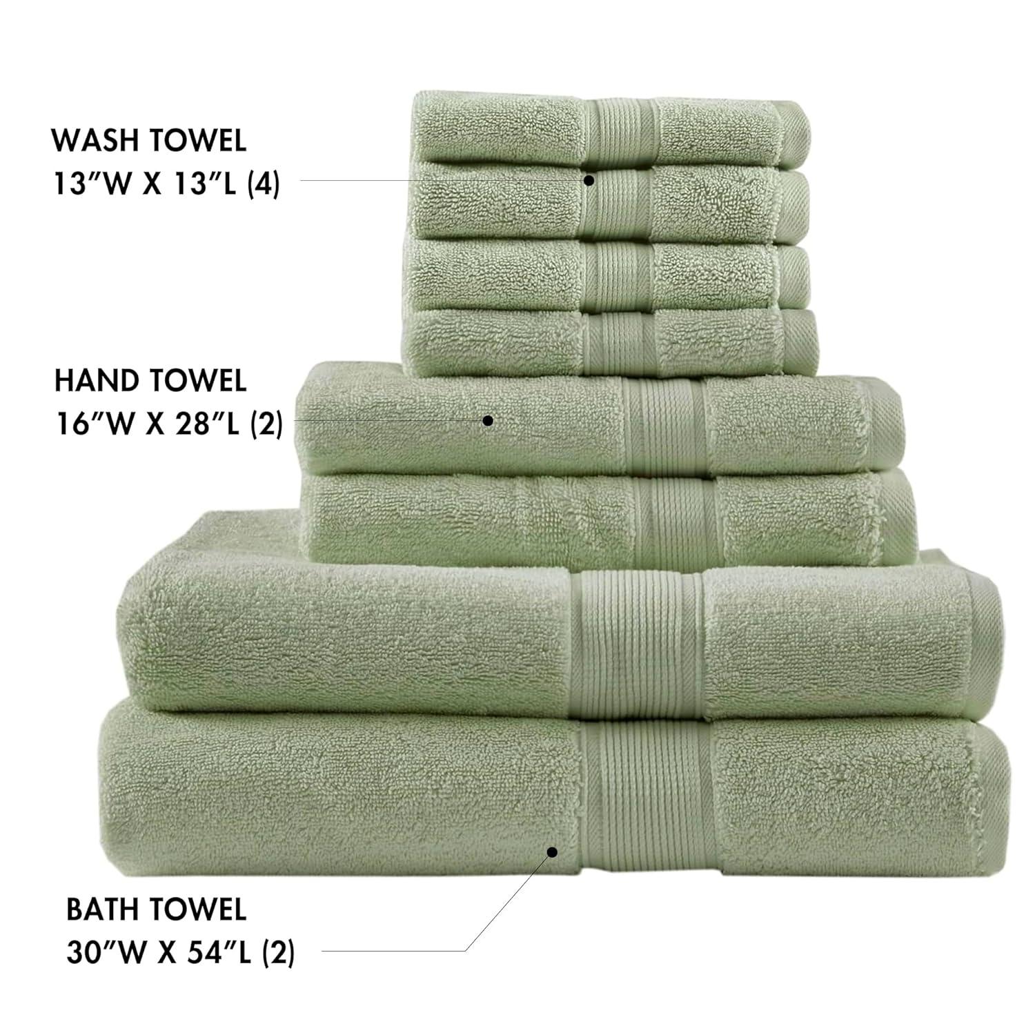 Madison Park Signature 800GSM Ultra-Soft 100% Cotton Absorbent Towel Set